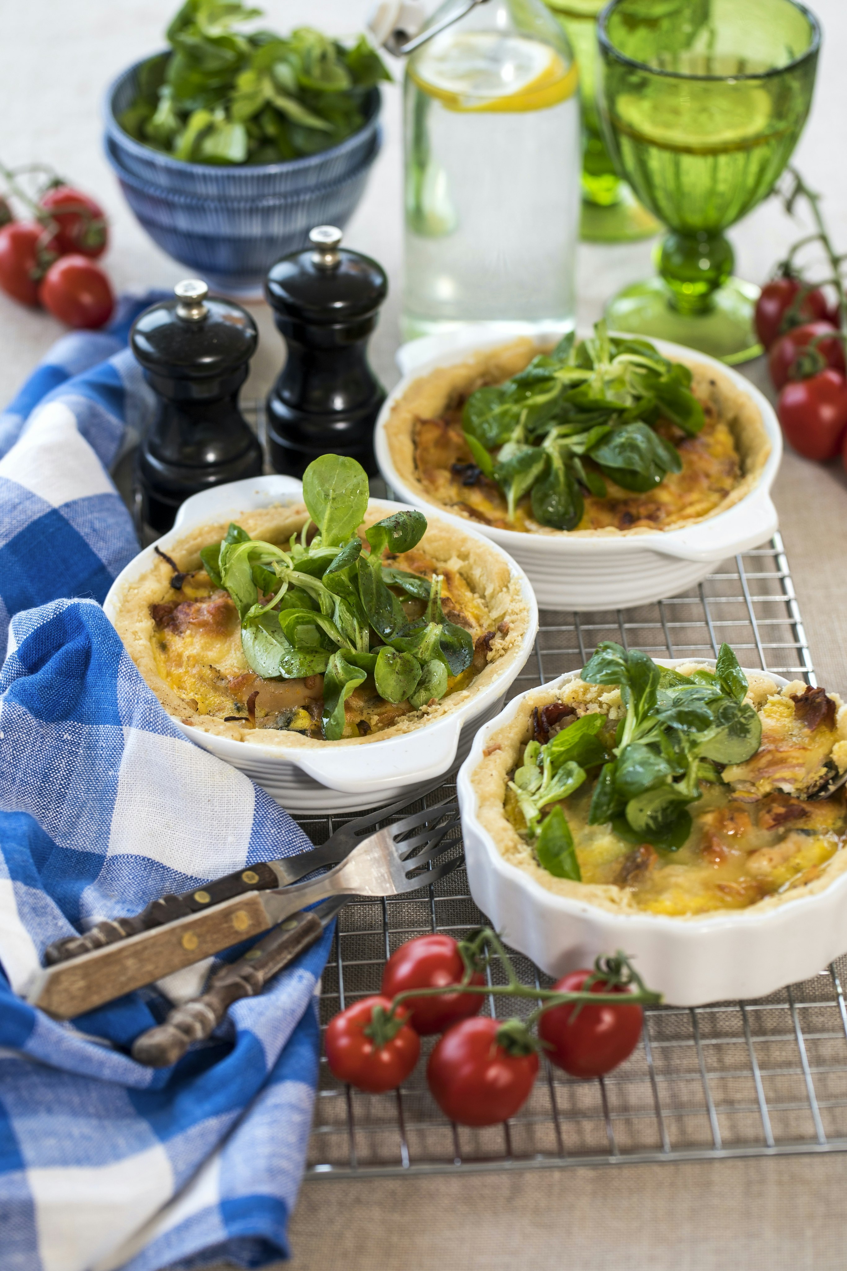 Kyckling och baconpaj med mozzarella