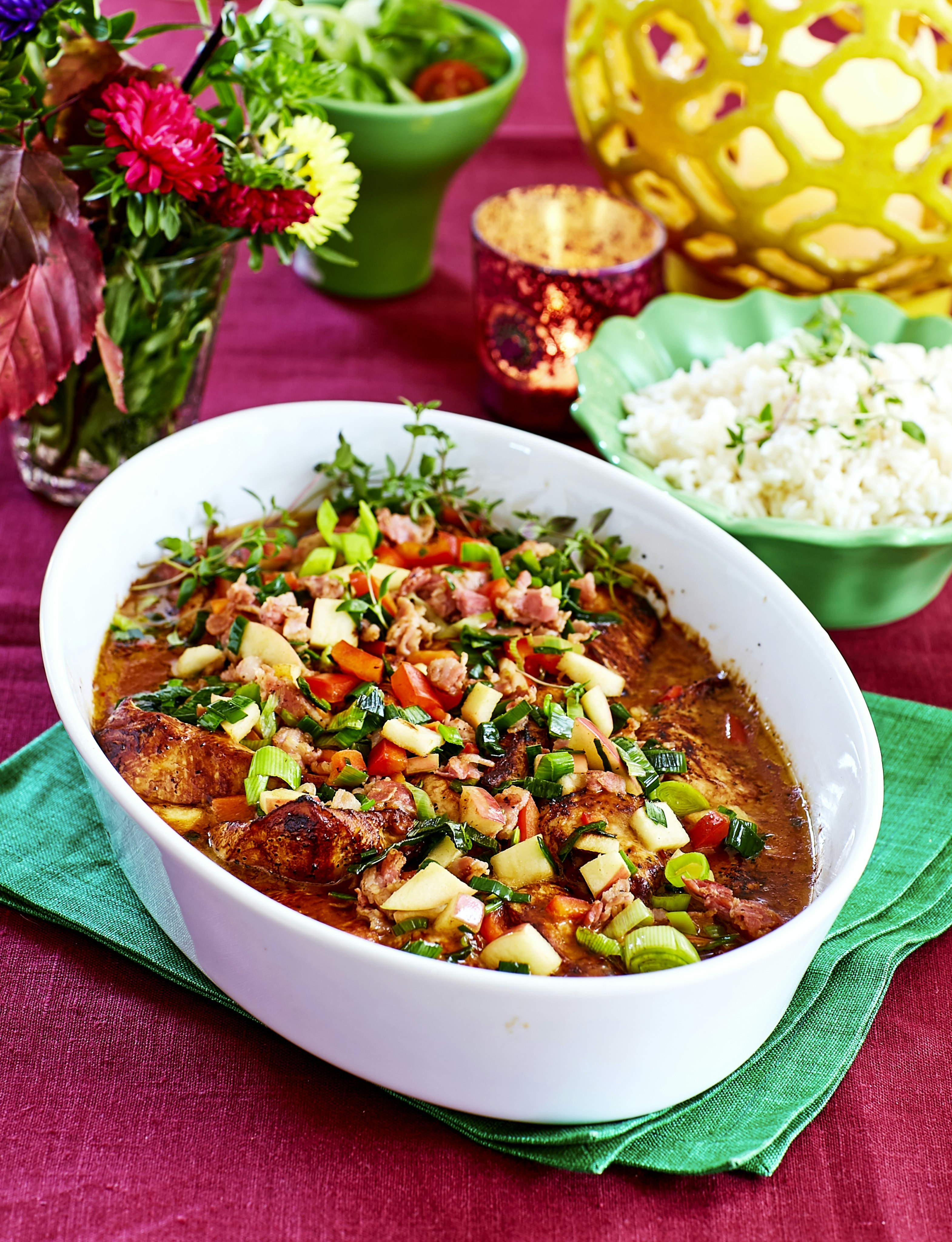 Kycklinggratäng med bacon