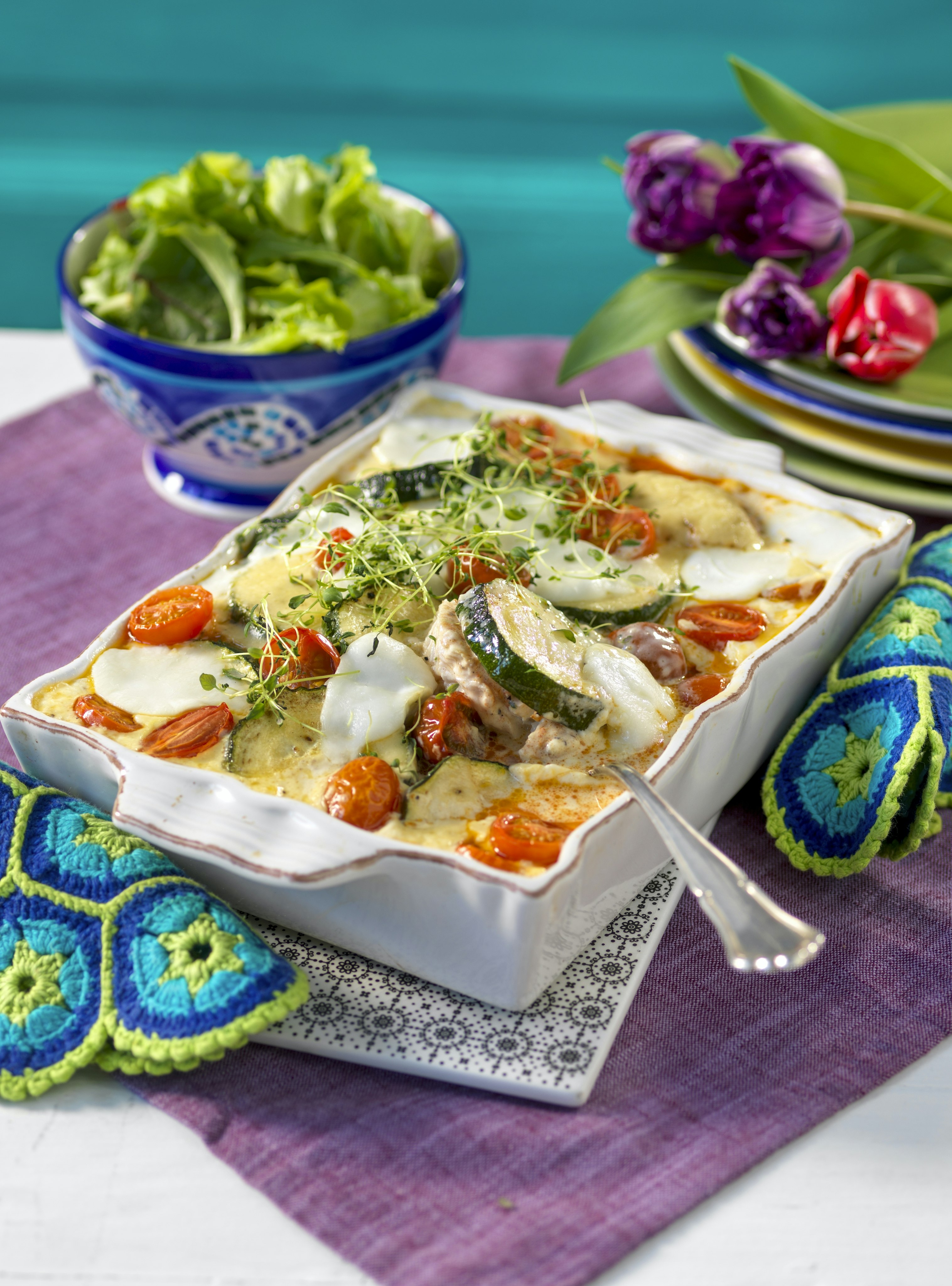 Kycklinggratäng med mozzarella