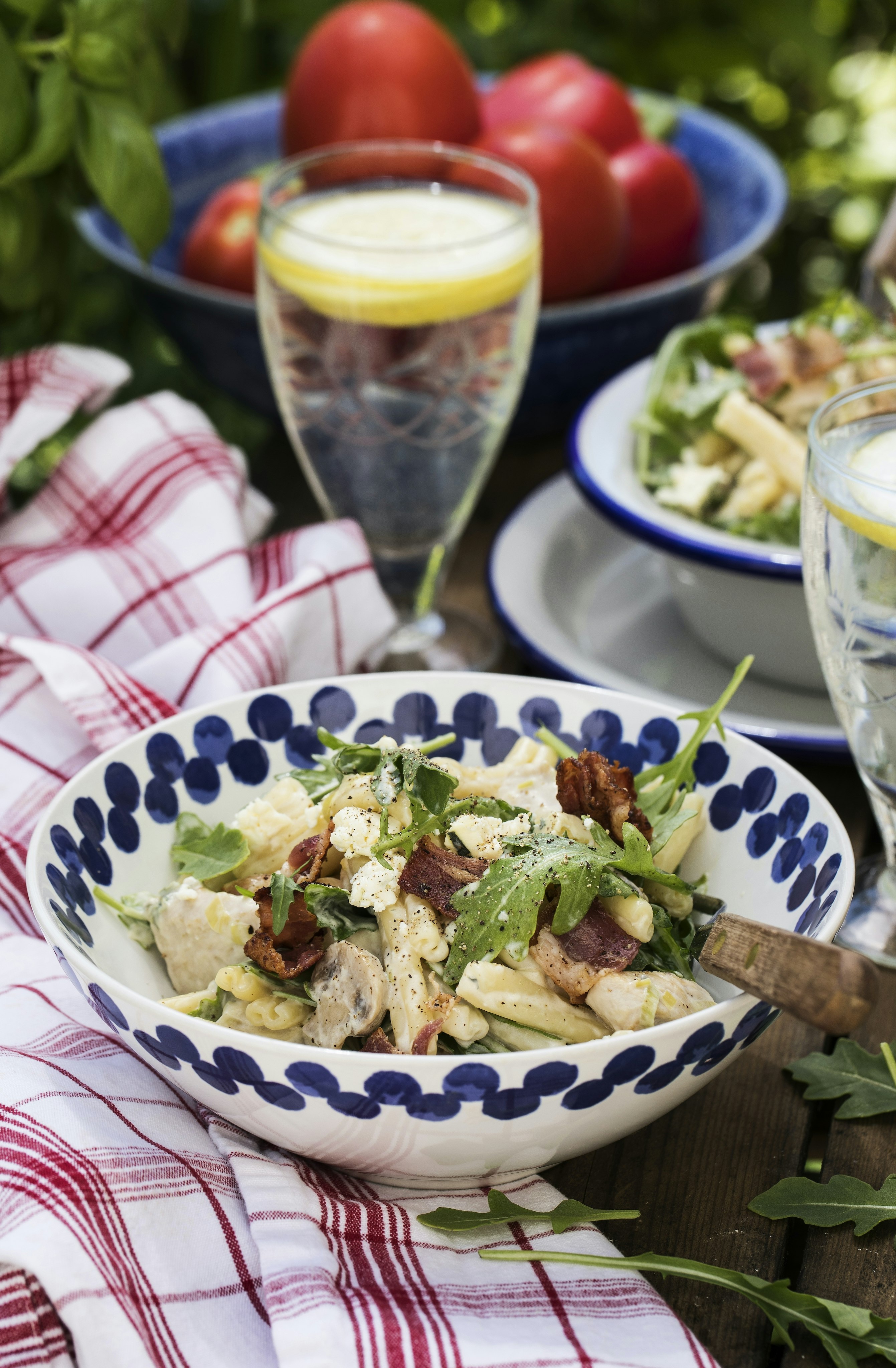Kycklingpasta med ädelostsås