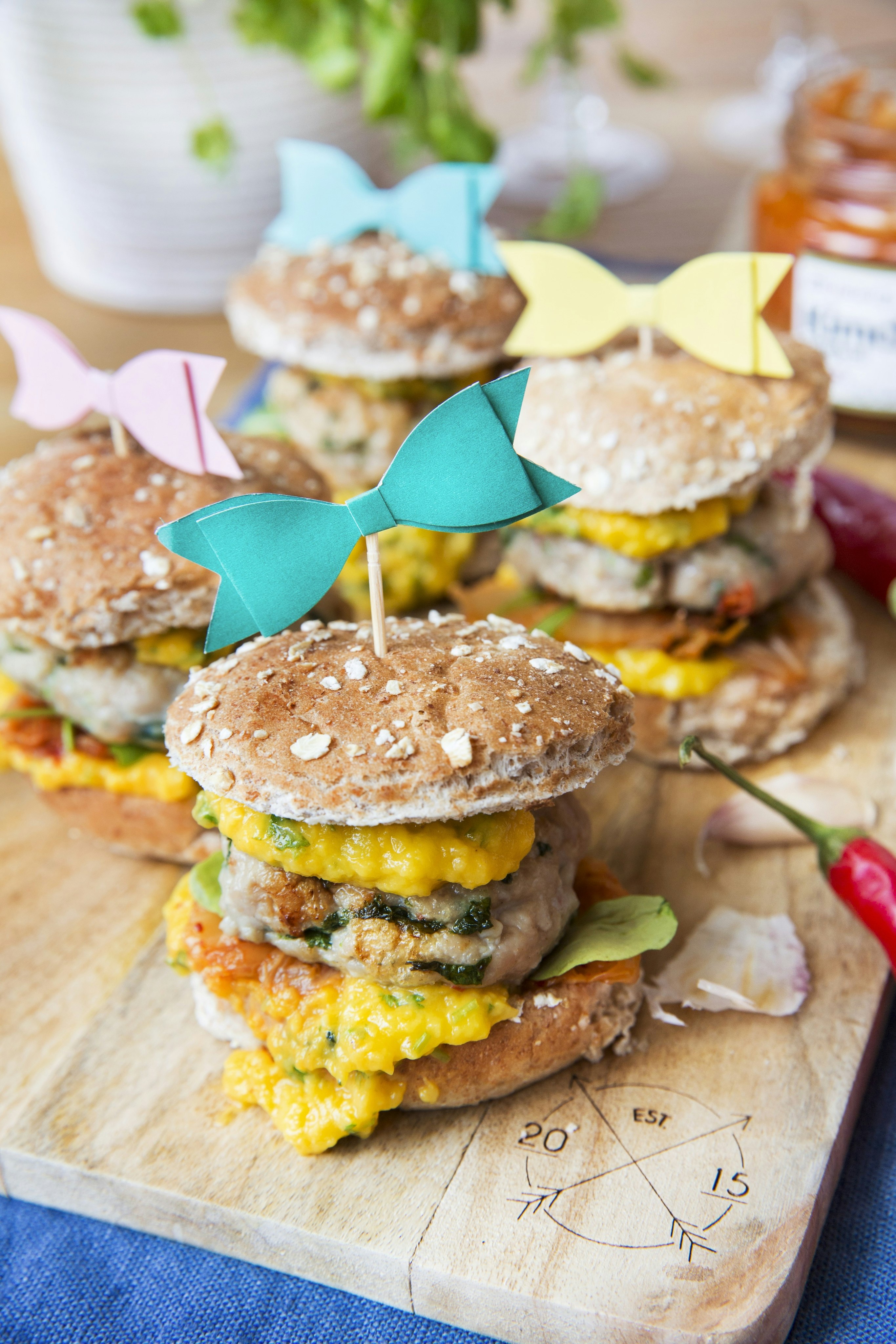 Kycklingsliders med mangodressing