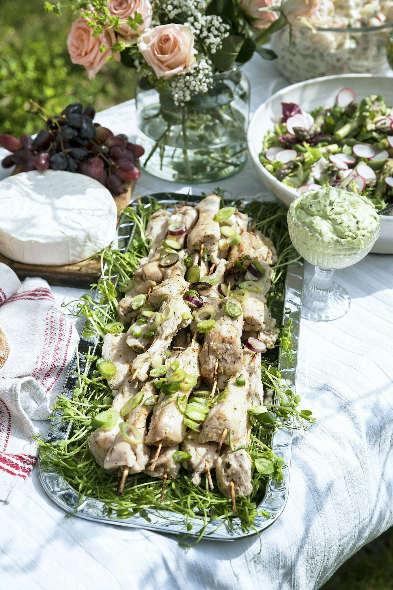 Kycklingspett i ananas- och jalapeñomarinad