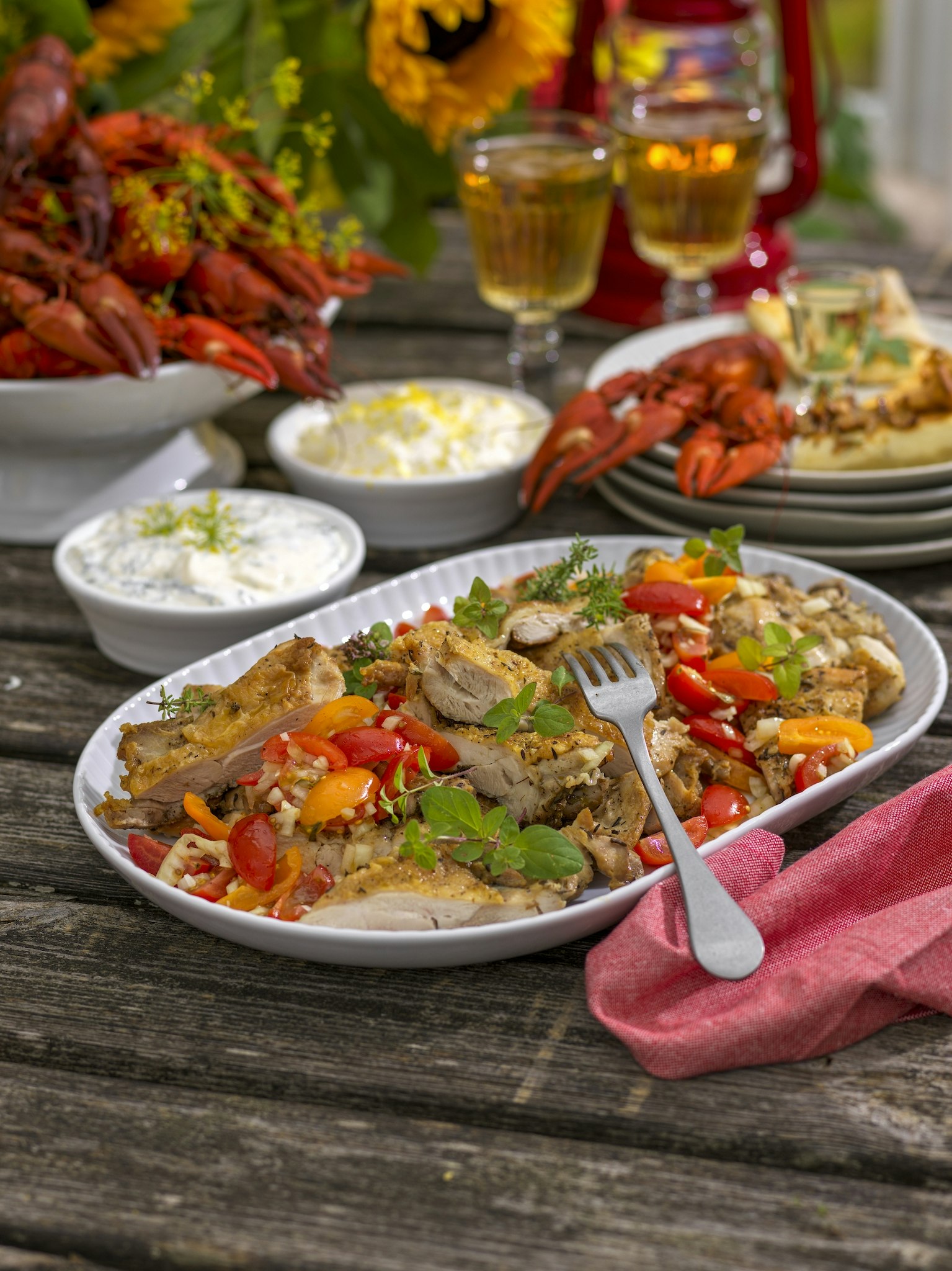 Kycklingsteak med tomatdressing