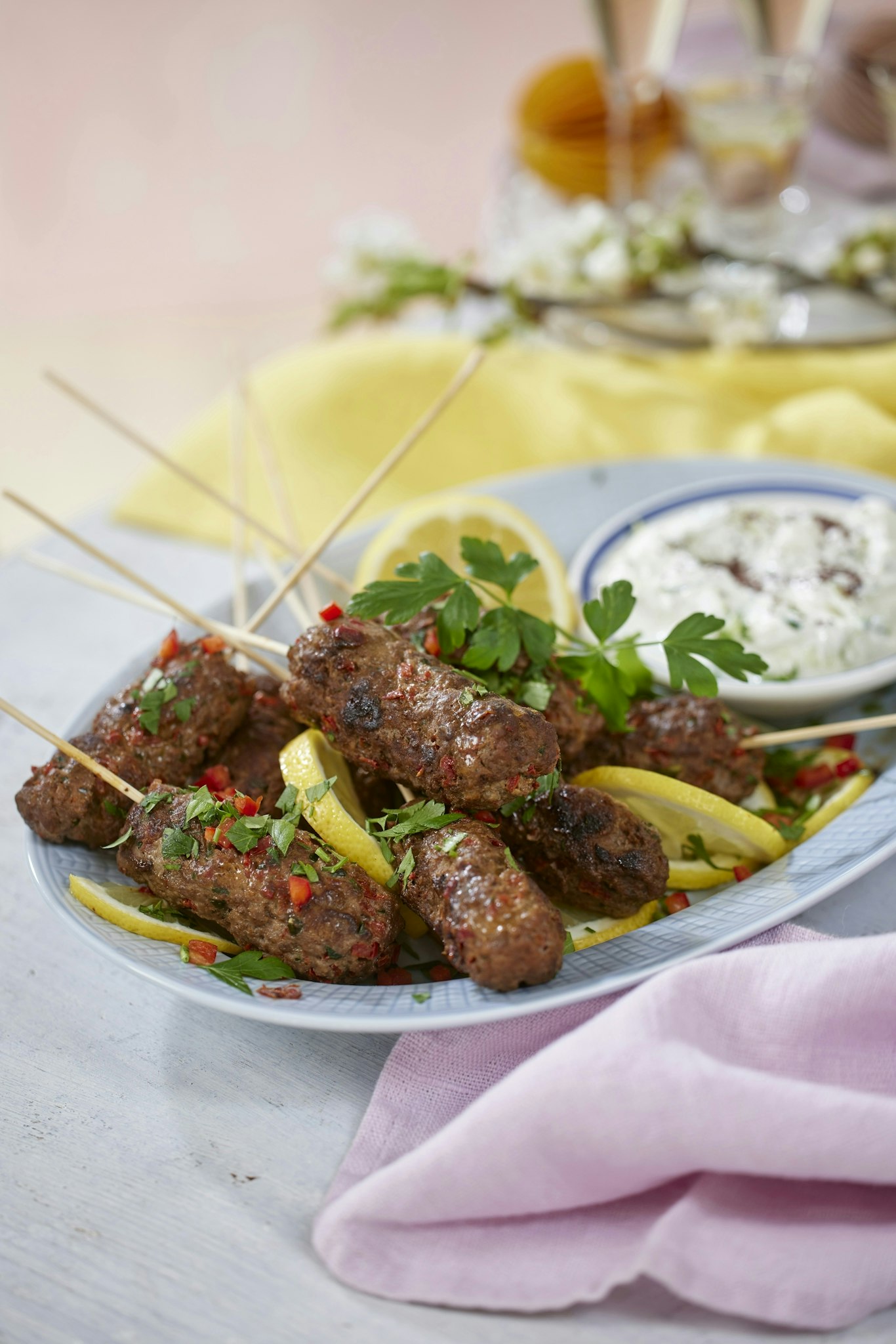 Lammspett med gurkyoghurt