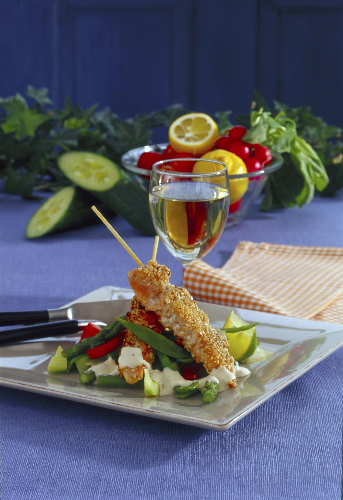 Laxspett med rostade sesamfrön