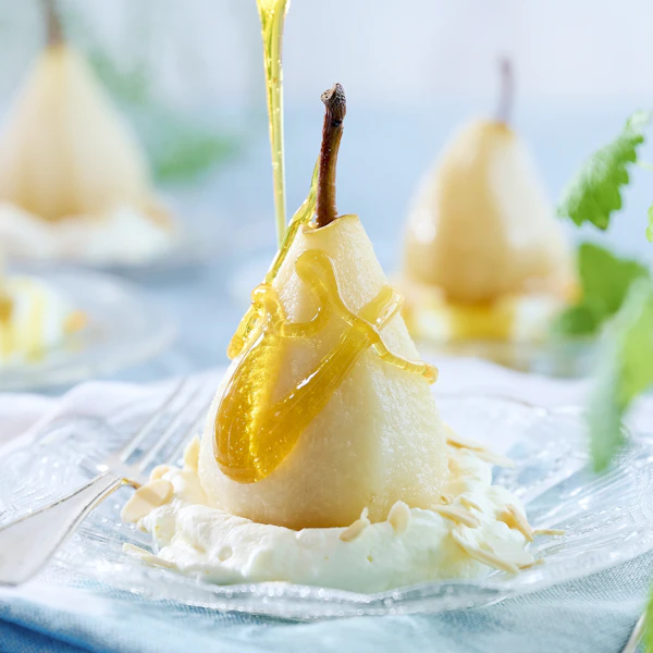 Inkokta päron med limoncello