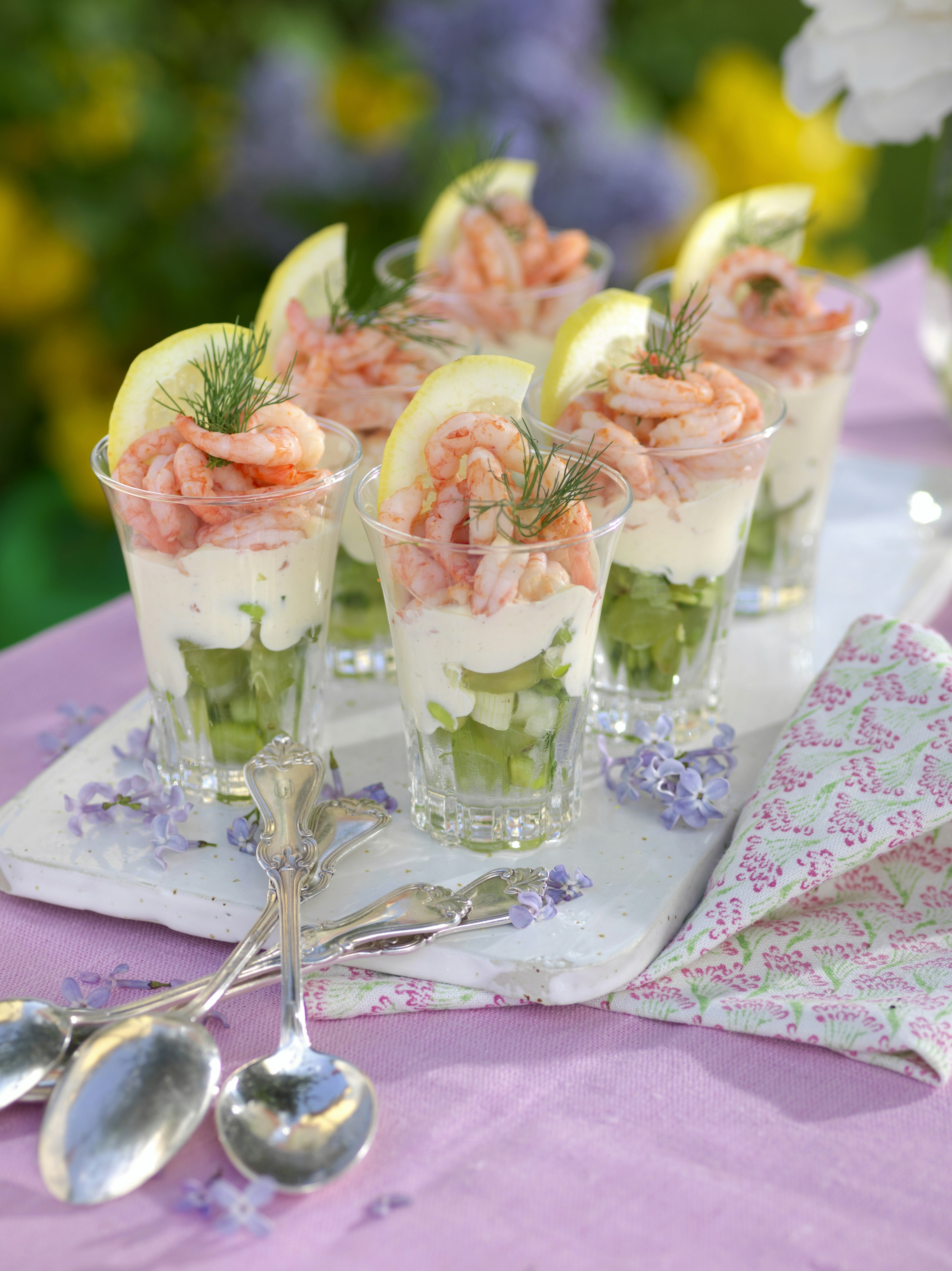 Lyxig räkcocktail med edamamebönor