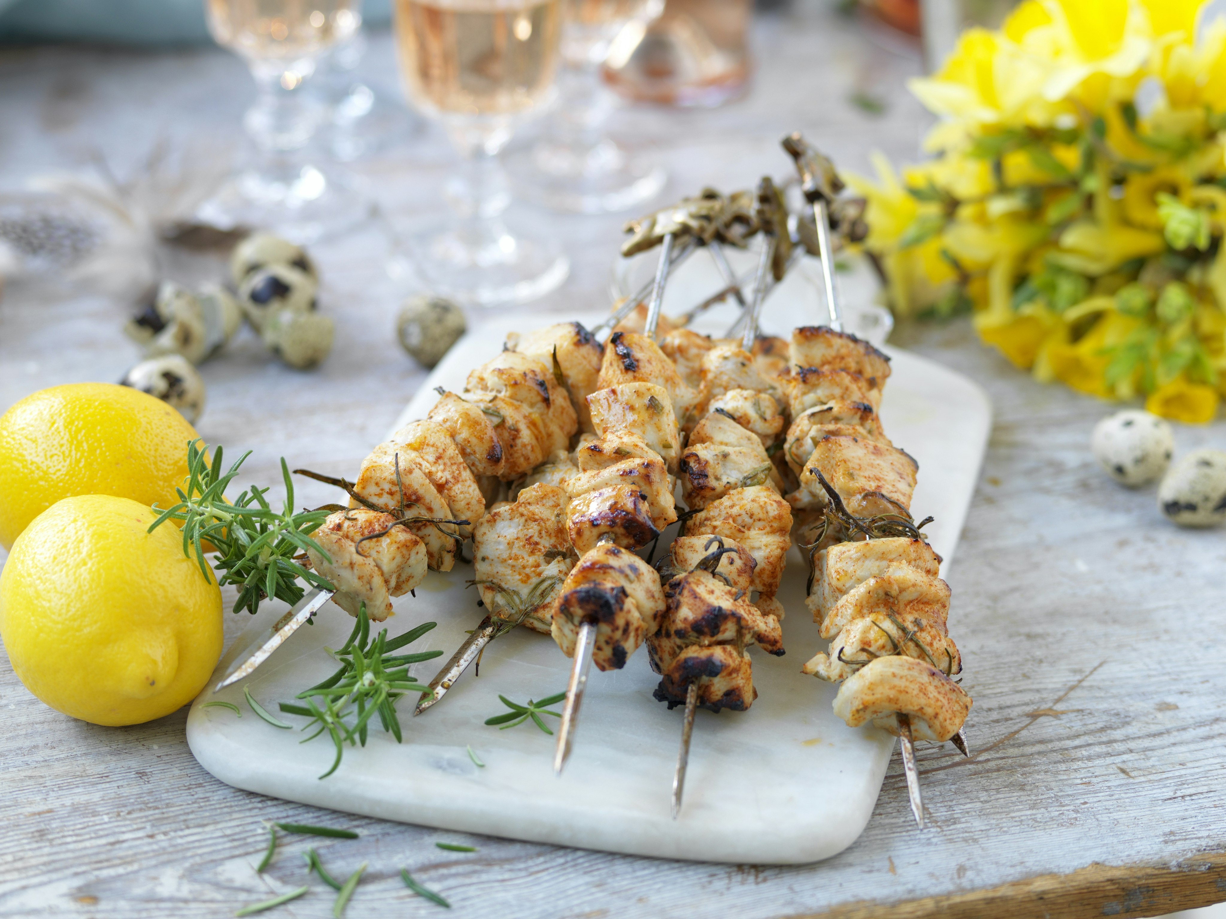 Marinerade kycklingspett