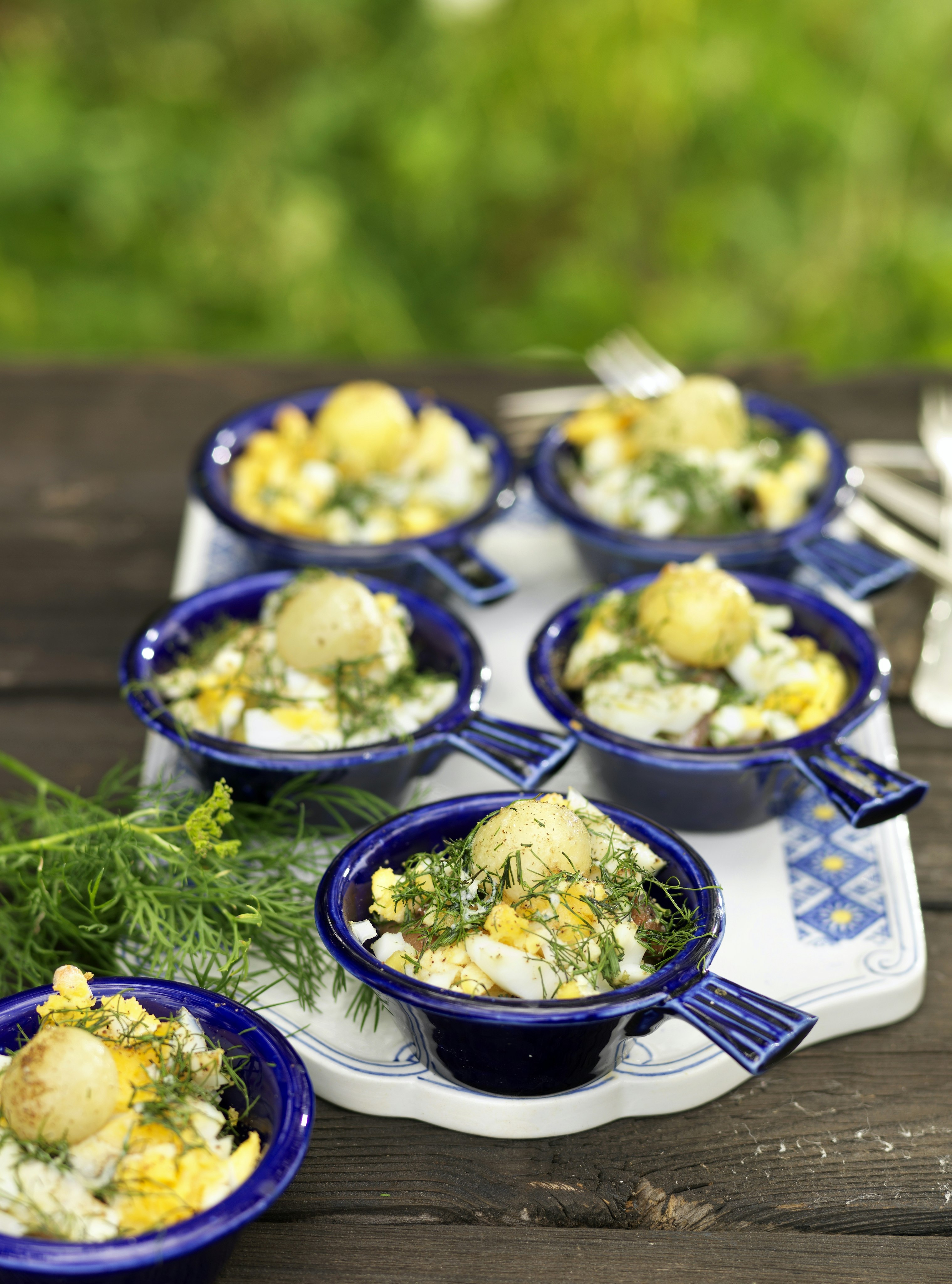 Matjessillskålar med färskpotatis