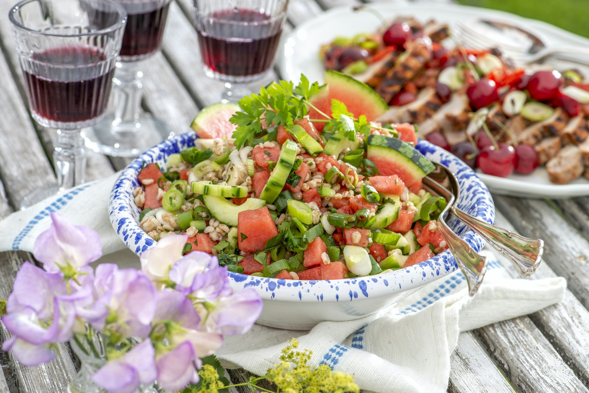 Matvetesallad med melon