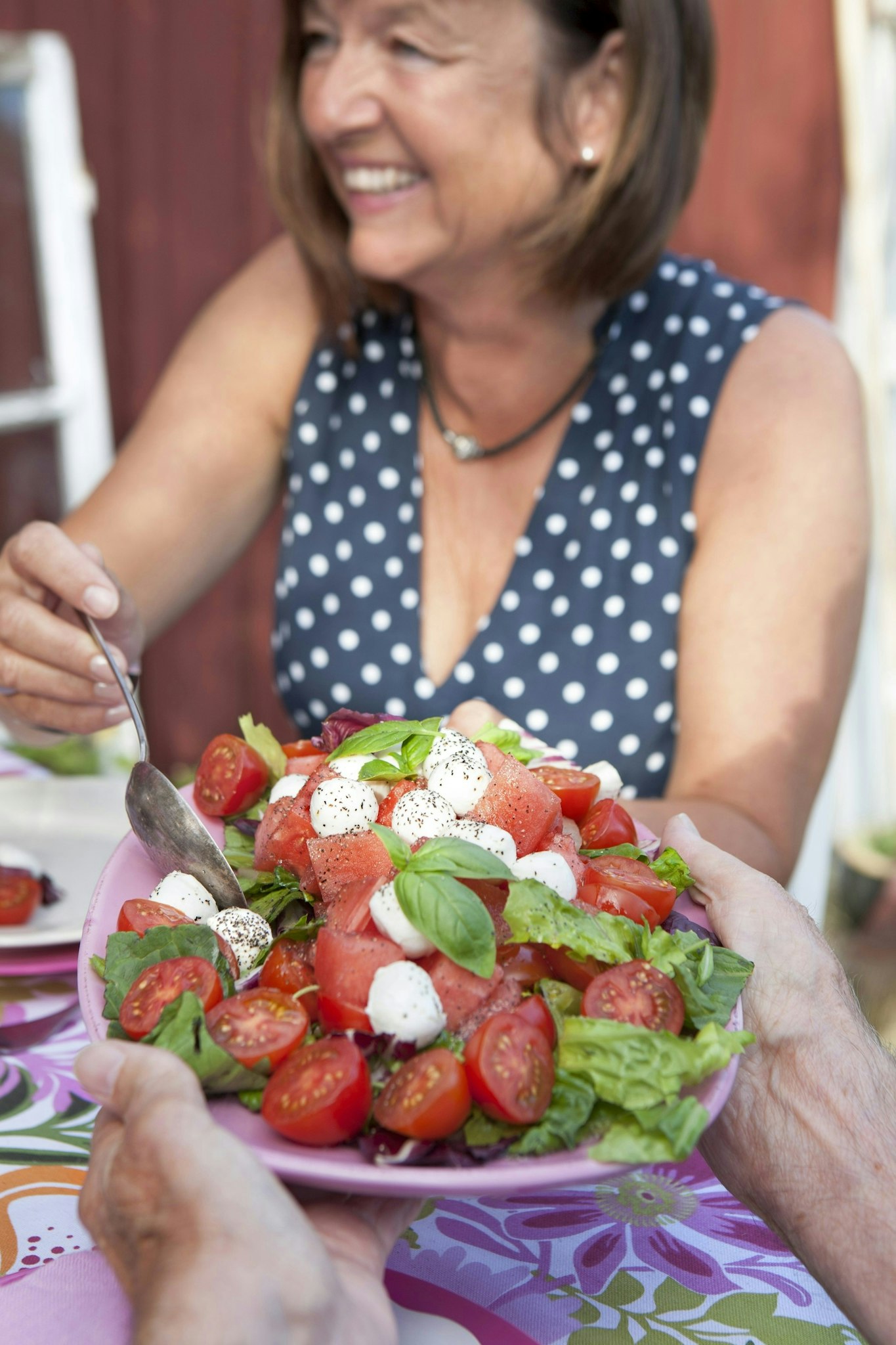 Melonsallad med mozzarella och citronolja