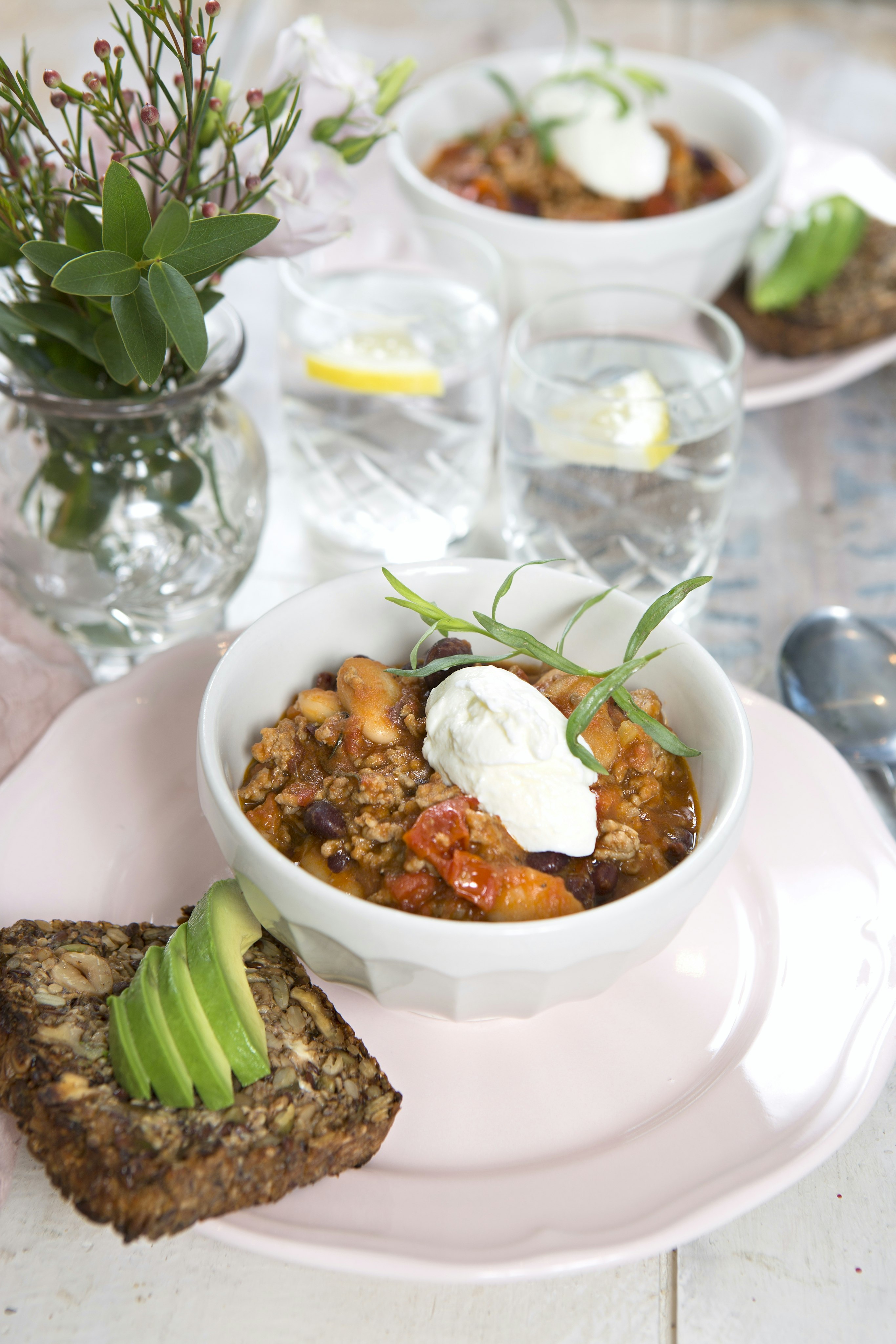 Mexikansk böngryta med lammfärs och chili