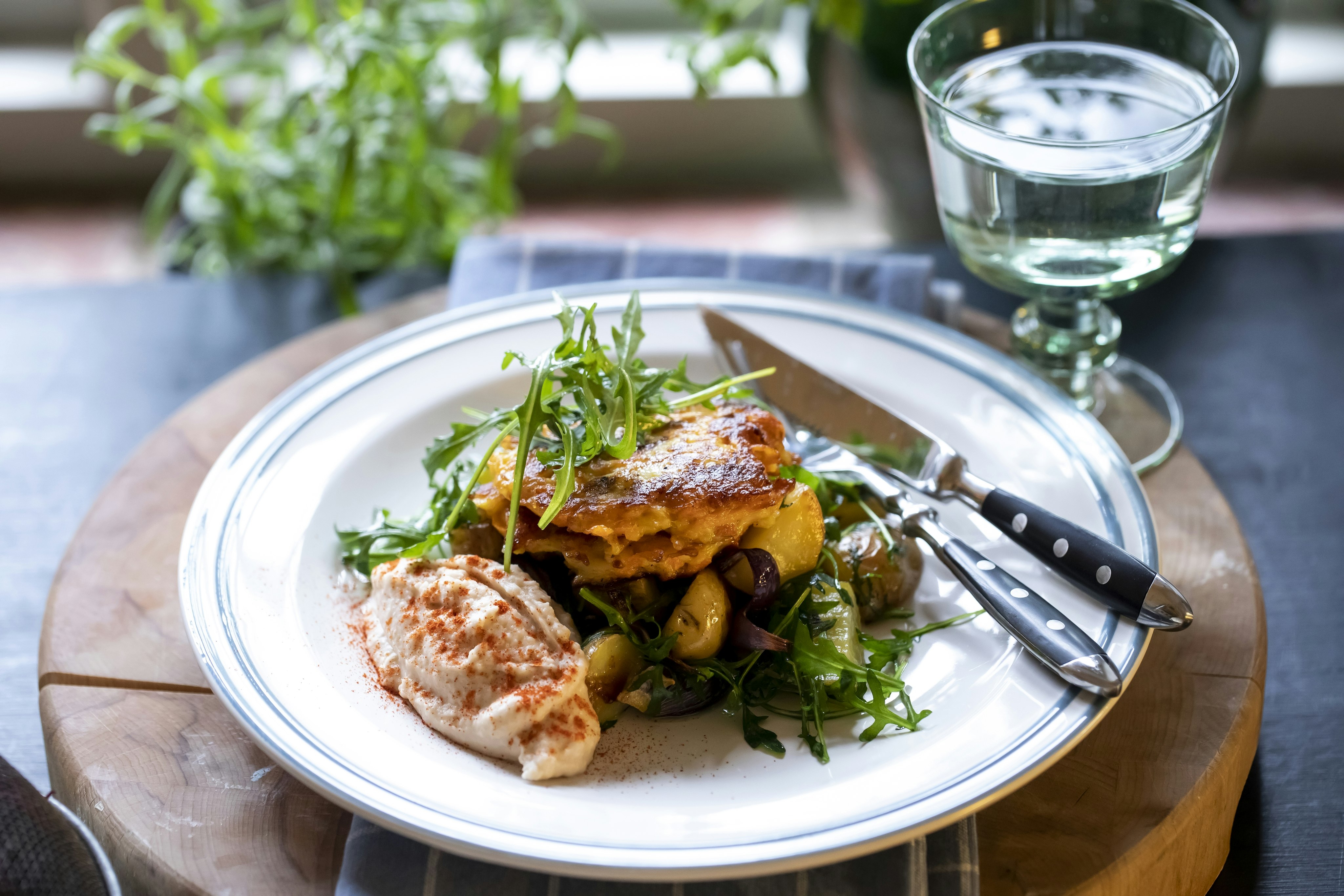 Morotsbiffar med halloumi