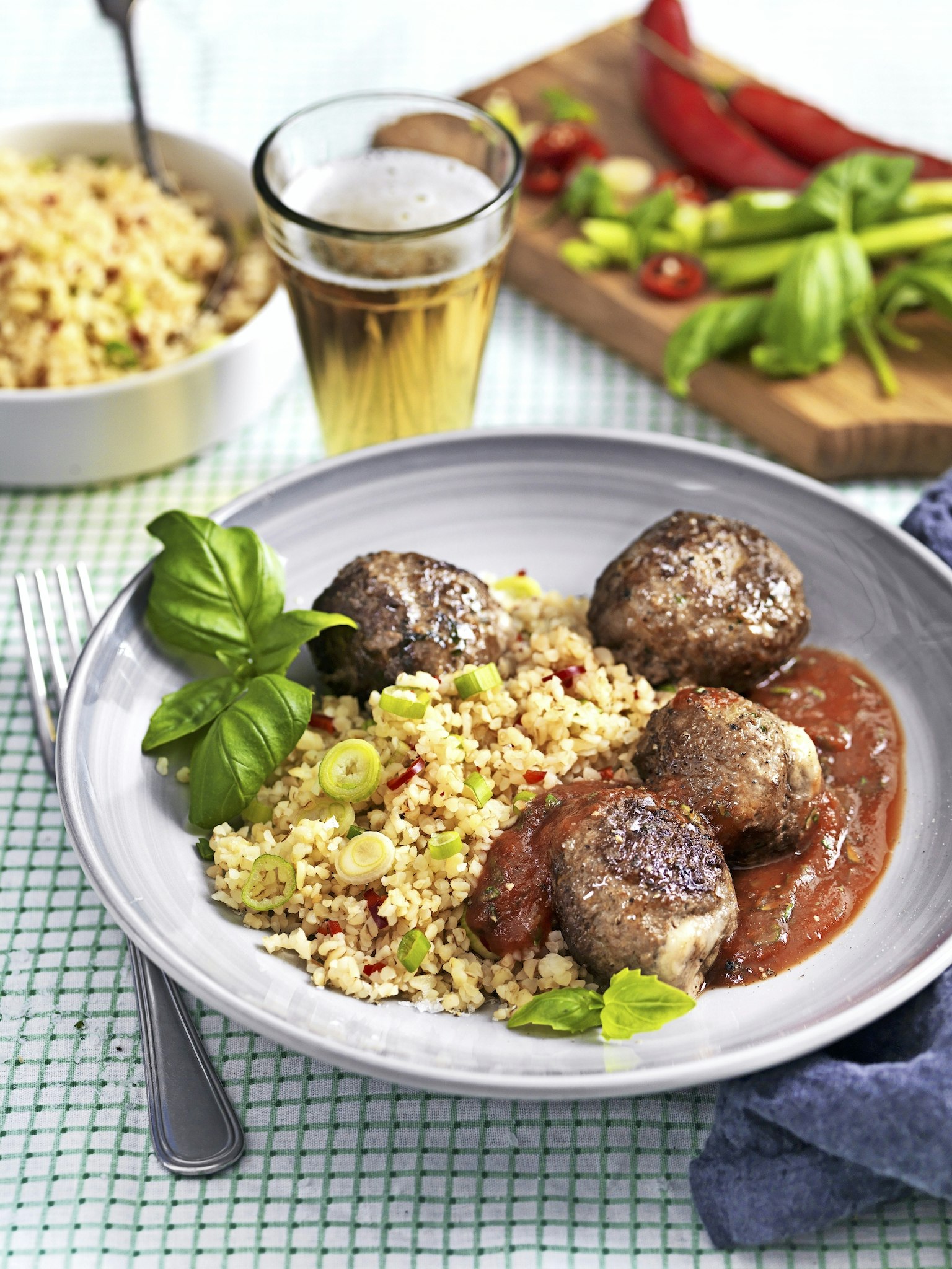 Mozzarellafyllda köttbullar