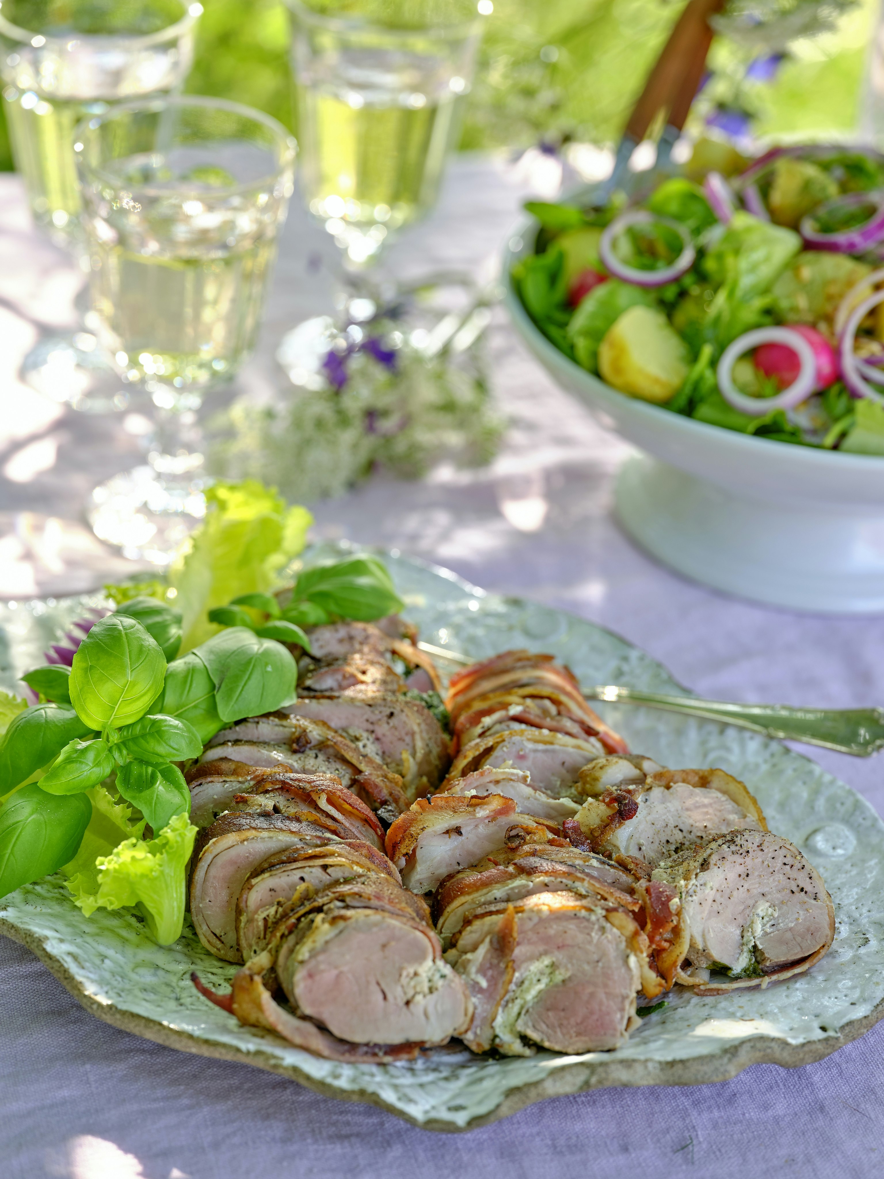 Örtspäckad fläskfilé