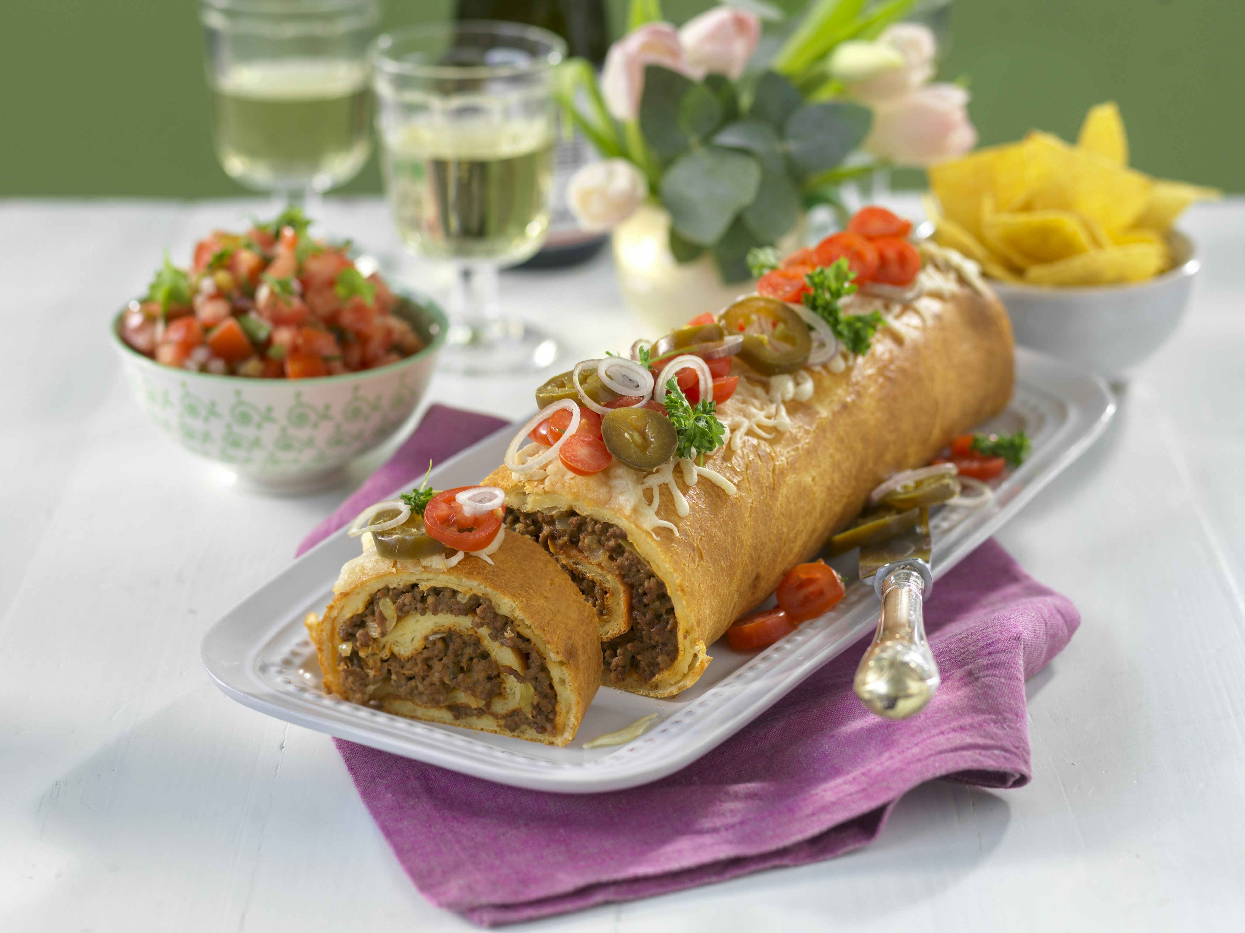 Pannkaksrulle med tacokryddad färs