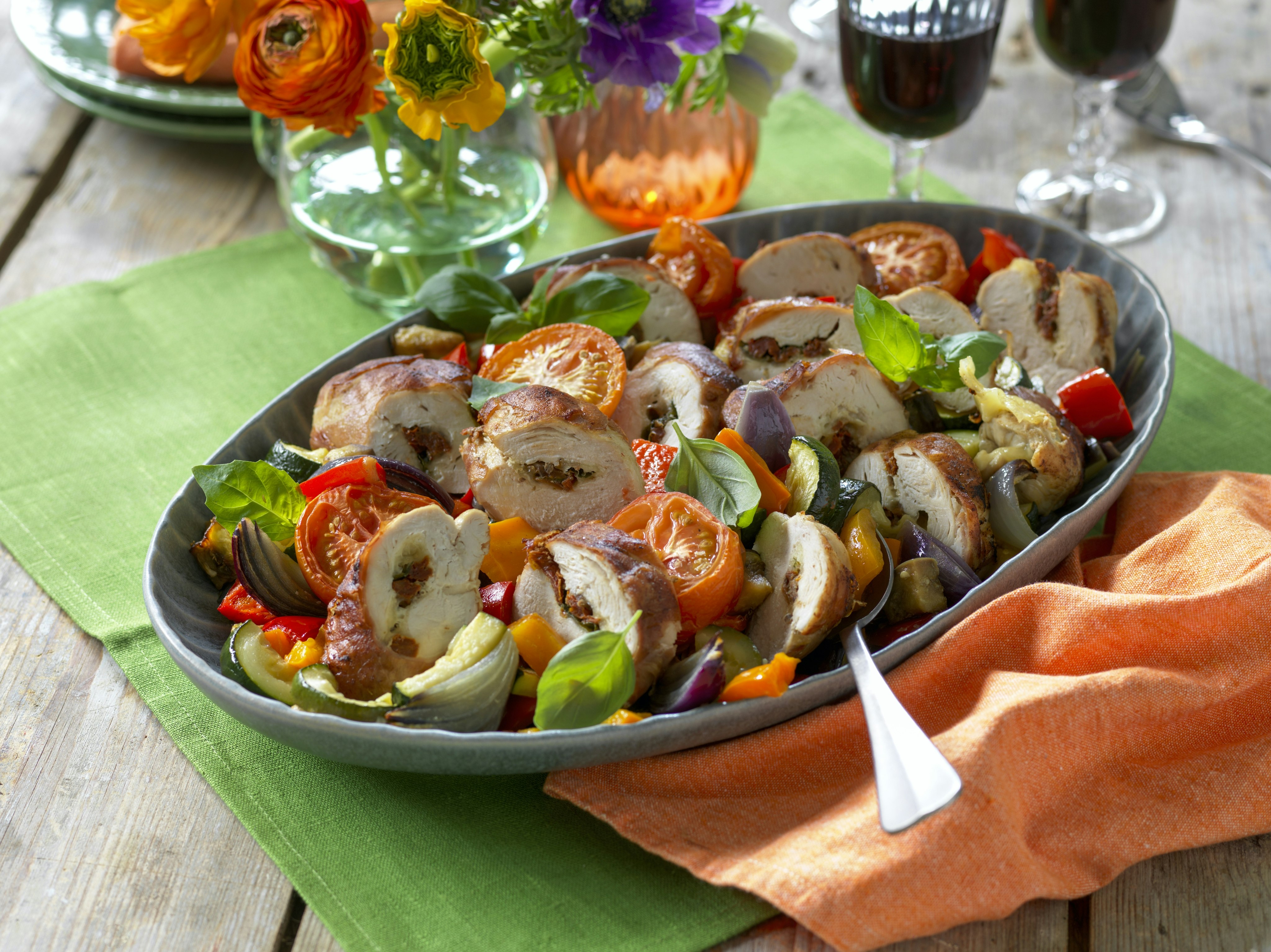 Parmalindad kycklingfilé med ratatouille