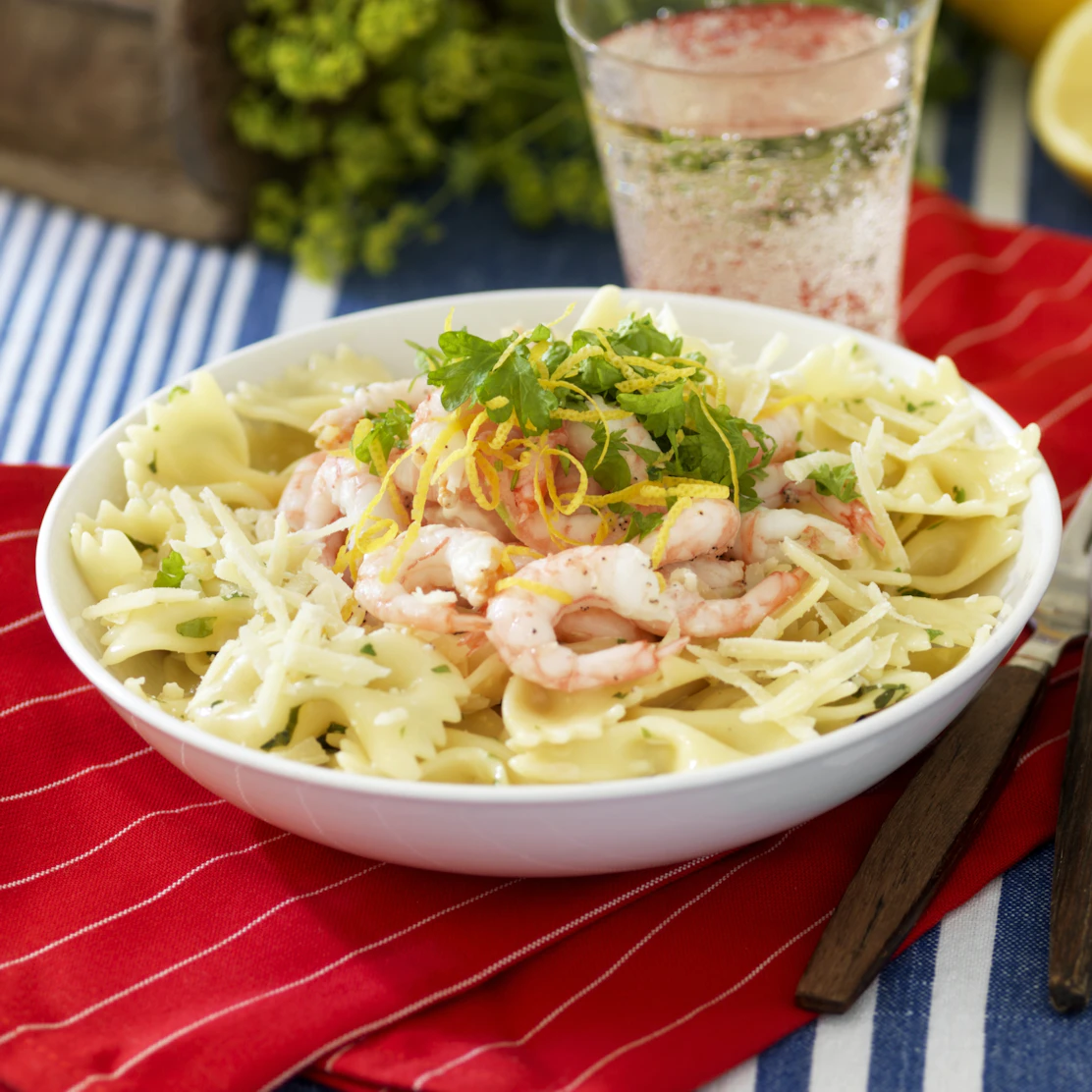 Pasta med räkor och fänkål