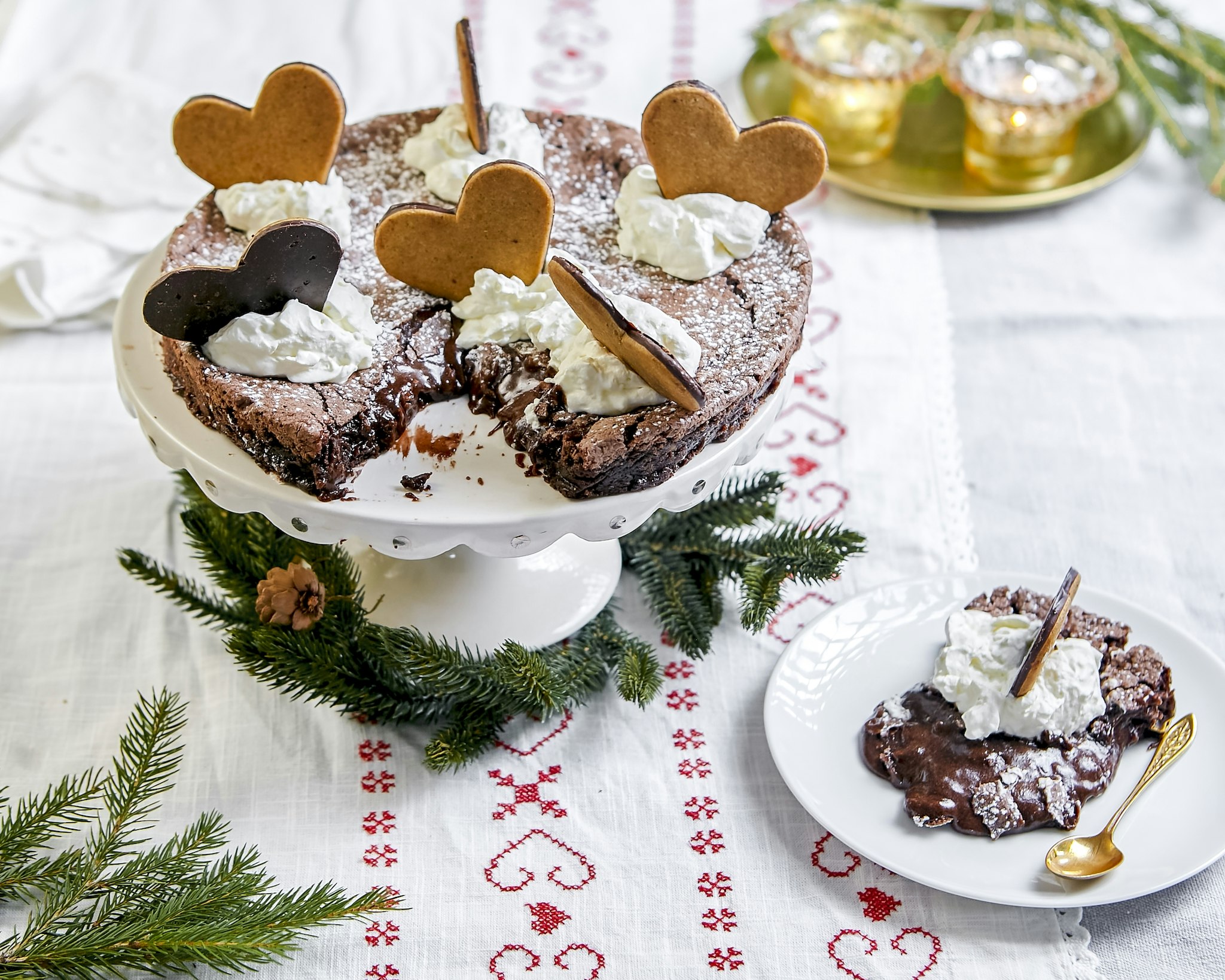 Pepparkakskladdkaka med valnötter
