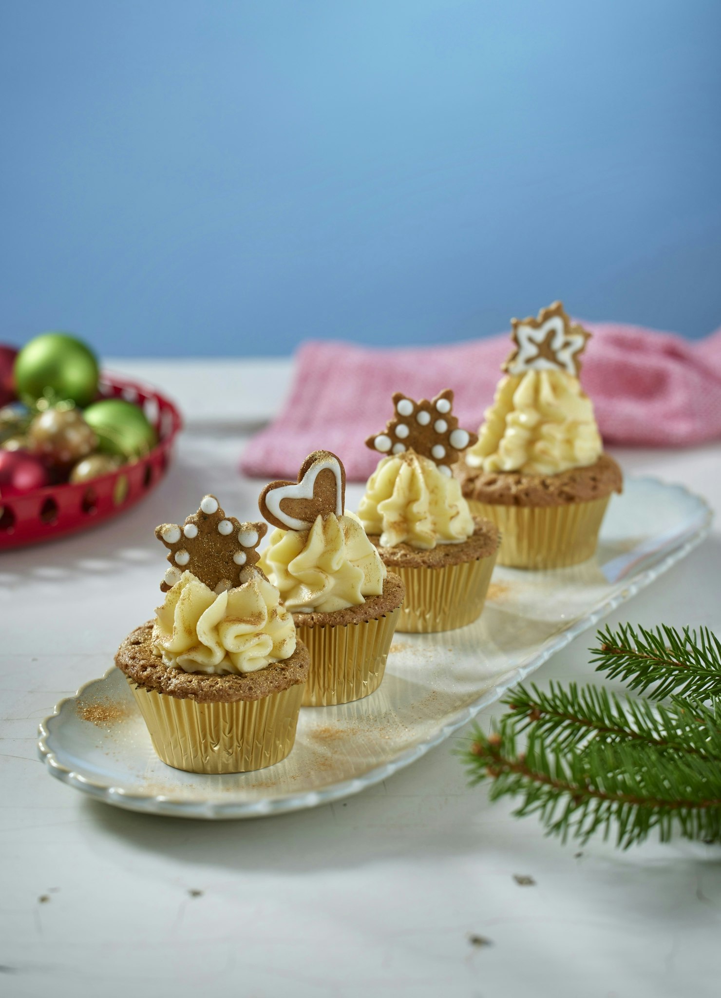 Pepparkaksmuffins med frosting