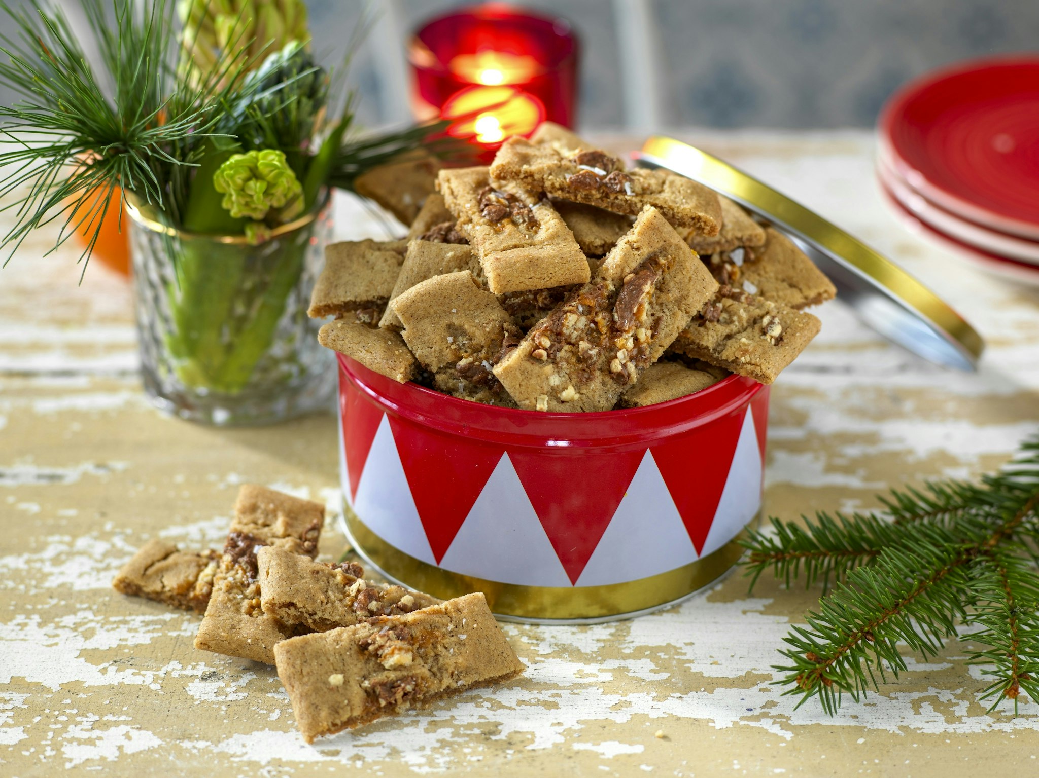 Pepparkakssnittar med choklad och kola