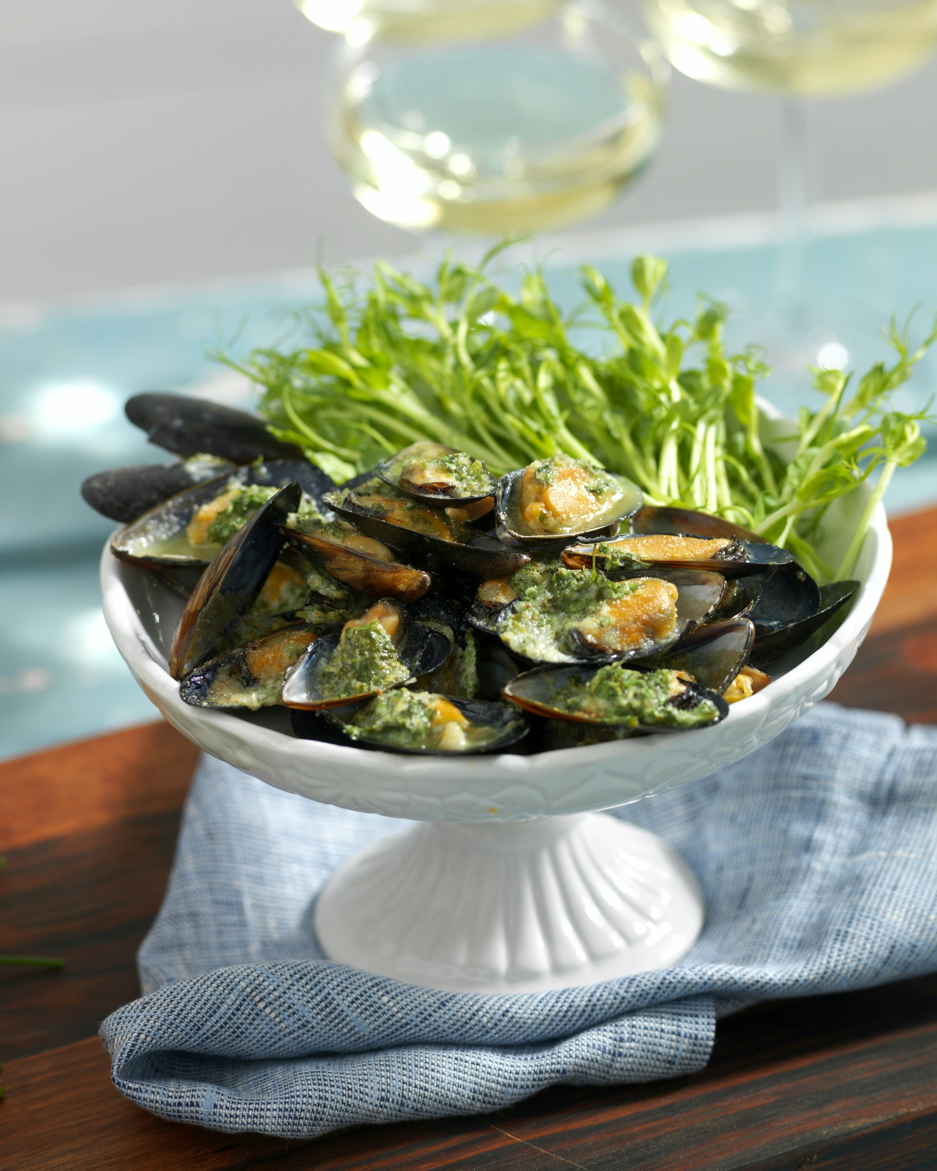Persiljegratinerade musslor