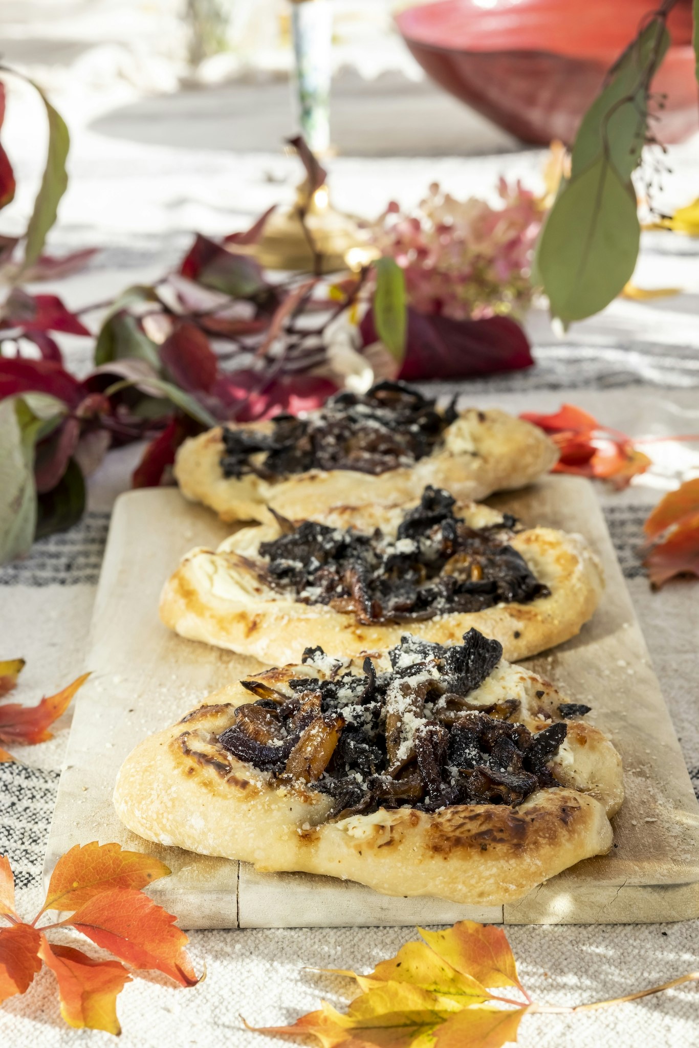 Pizza bianco med kantareller