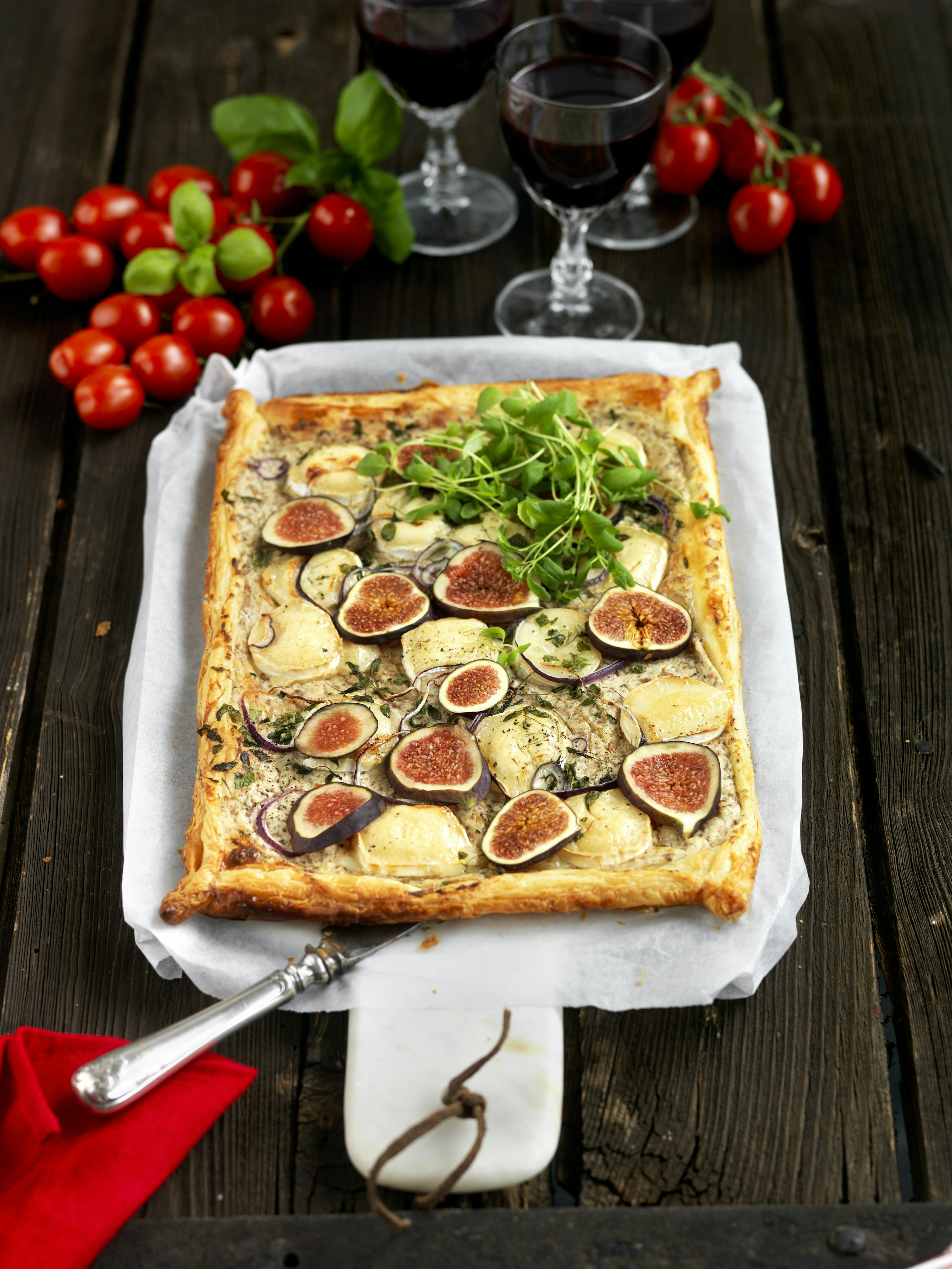 Pizza Bianco med fikon och chèvre