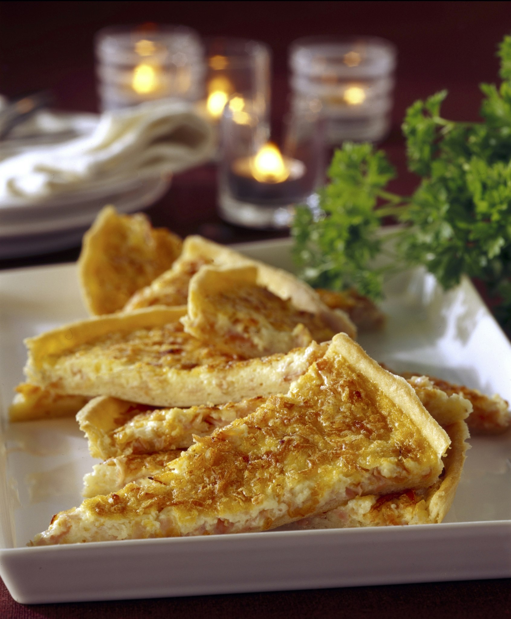 Quiche med rökt skinka