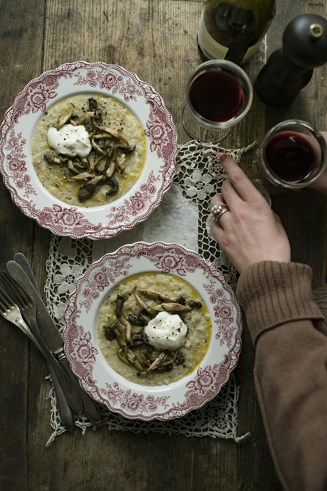 Quinoarisotto med créme fraiche