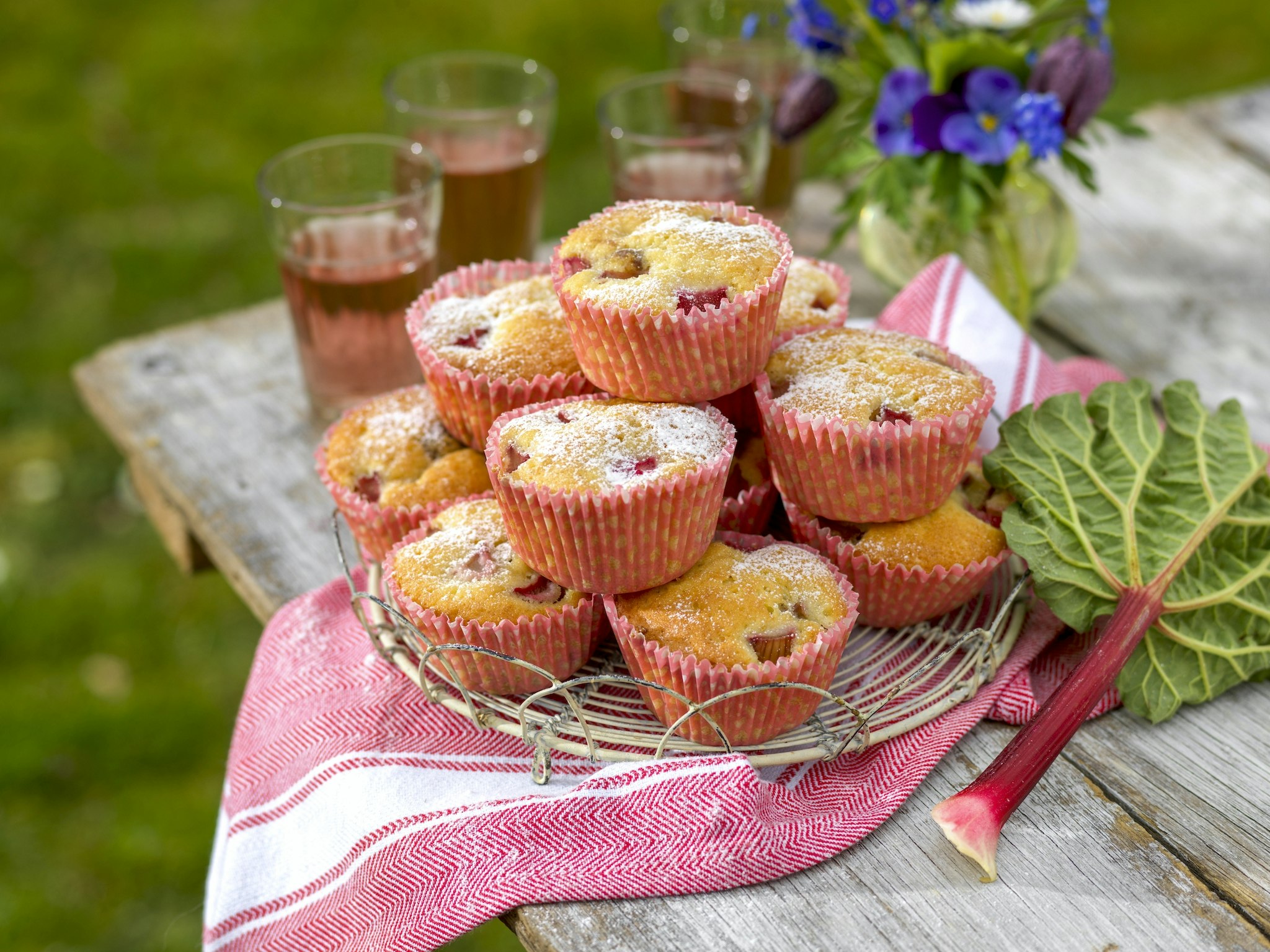 Rabarbermuffins med dumle