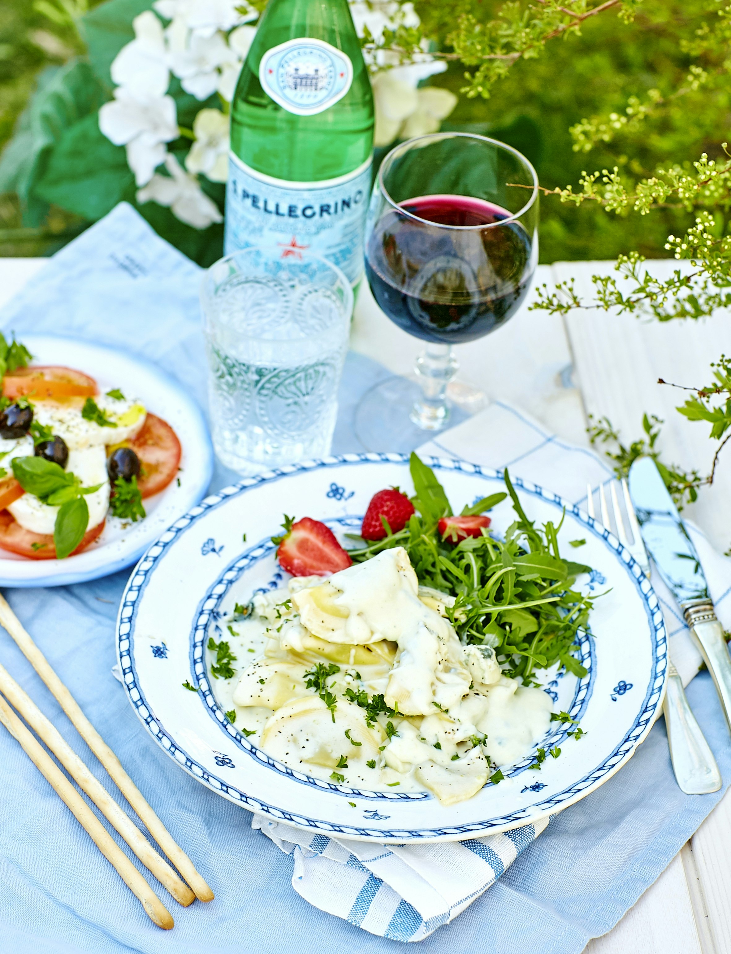 Ravioli med gorgonzolasås