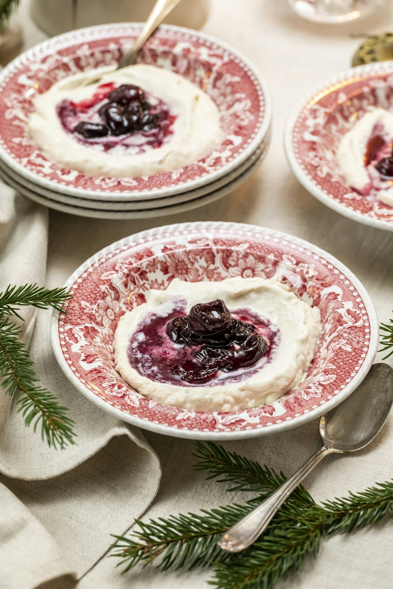 Ris a la malta med varma körsbär