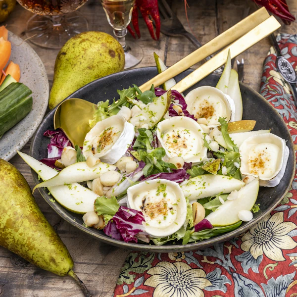 Getost Päronsallad med getost och nötter