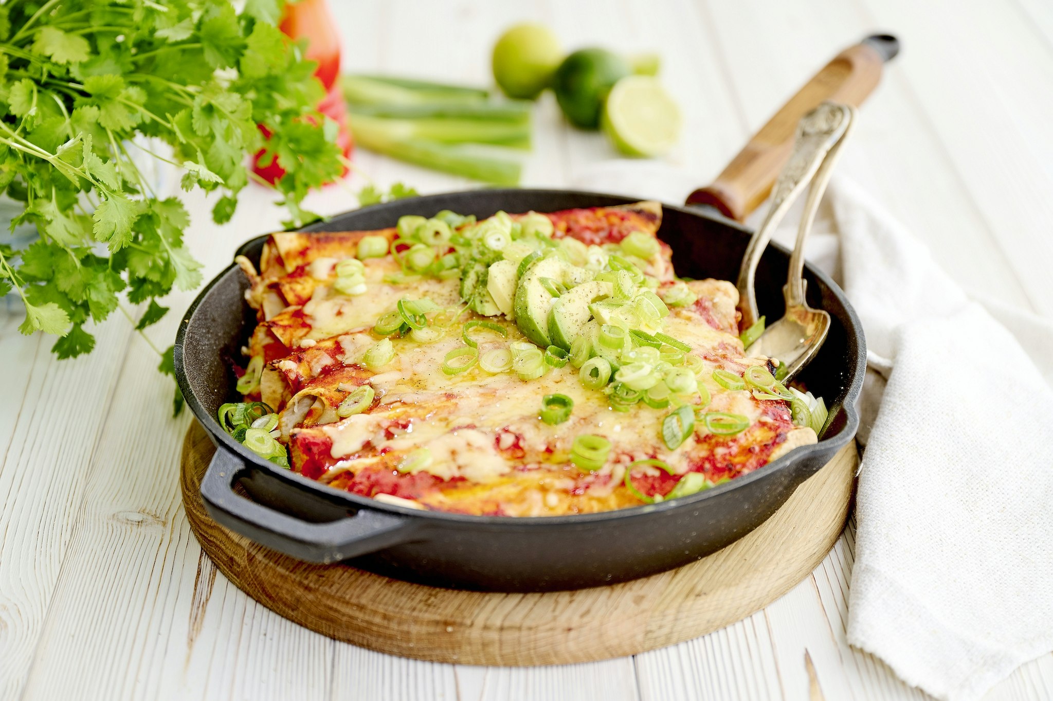 Sandras kycklingenchiladas med arrabbiata