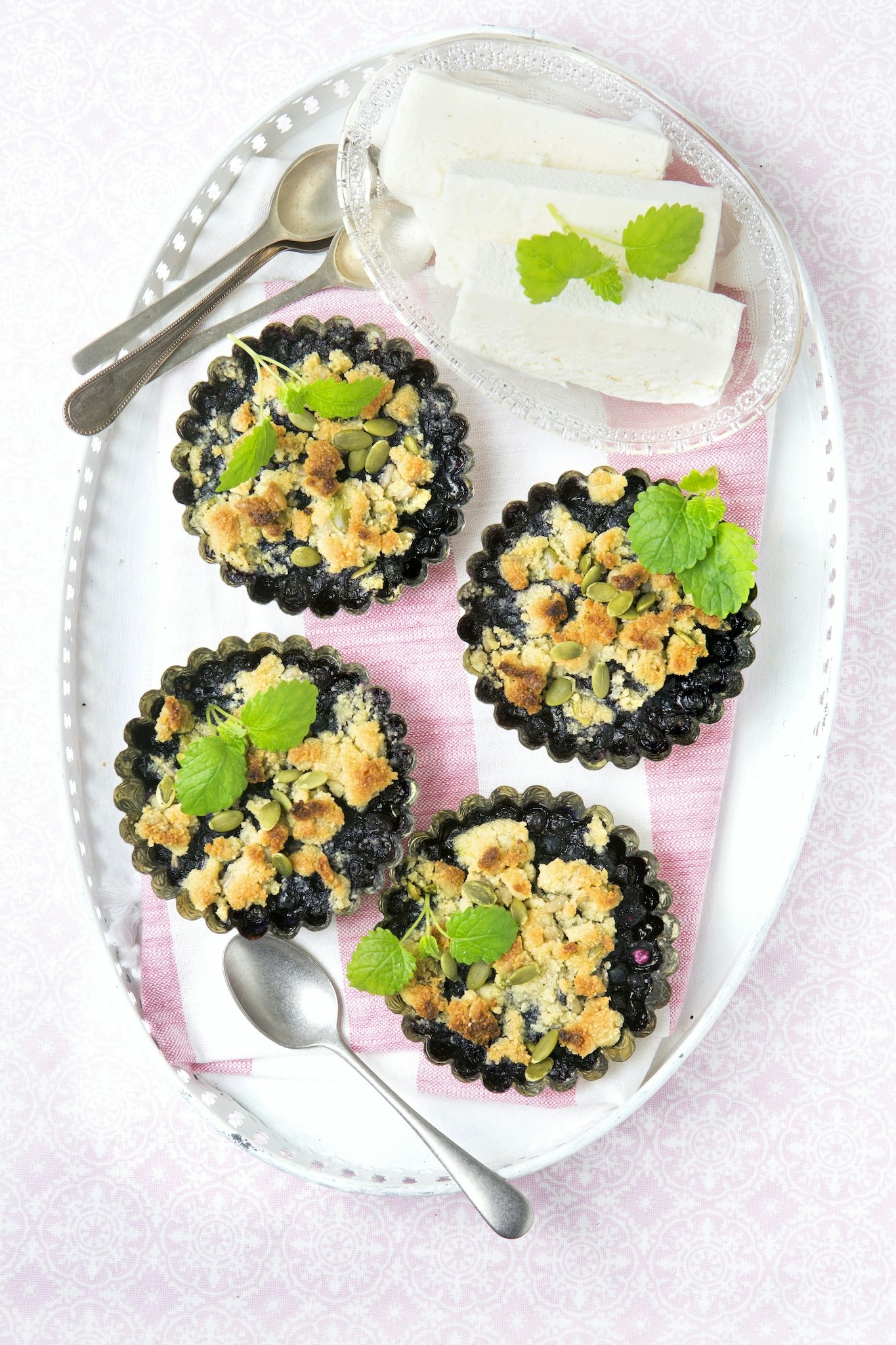 Små glutenfria blåbärspajer (nästan sockerfria!)