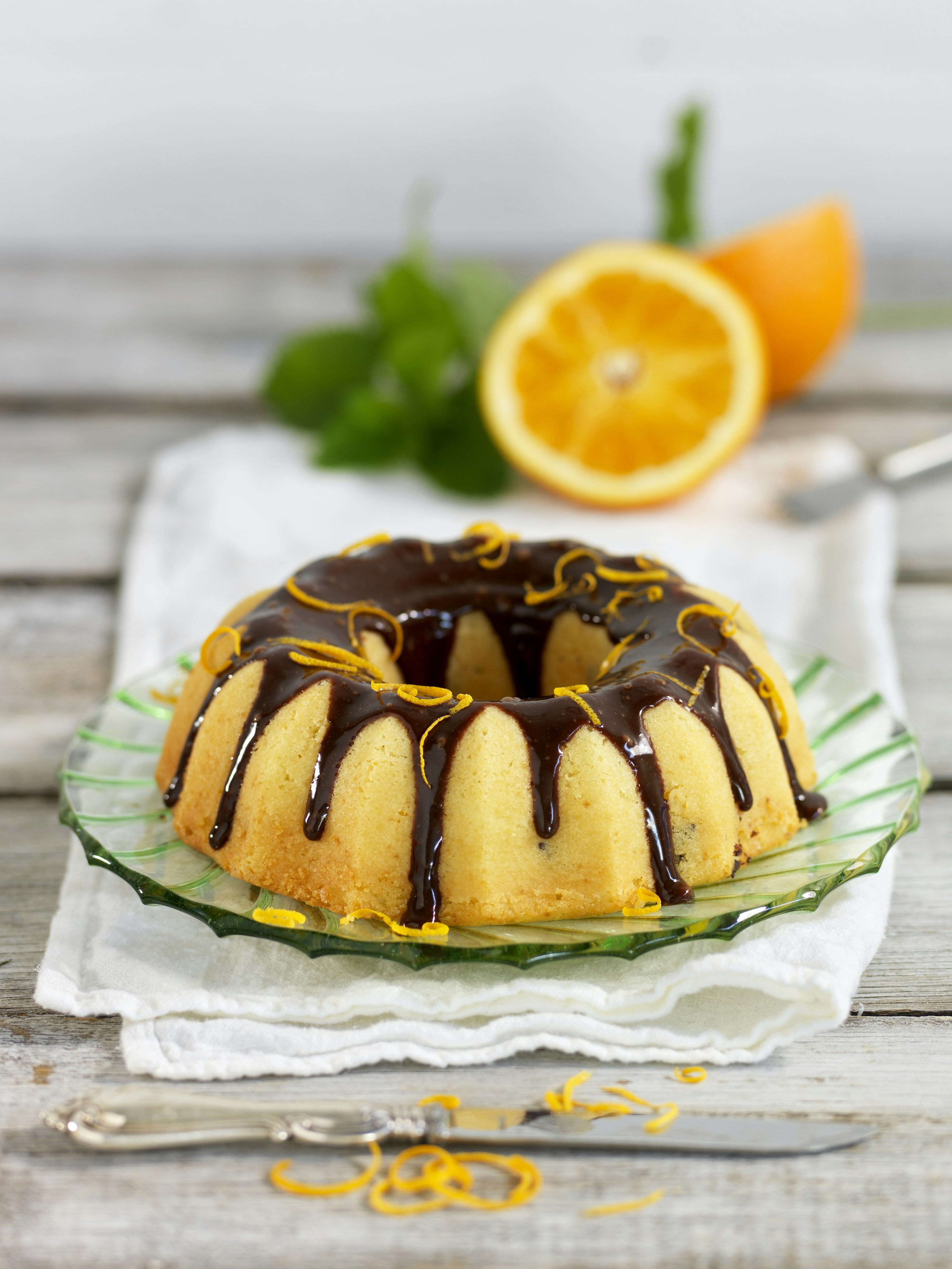 Sockerkaka med apelsin och choklad
