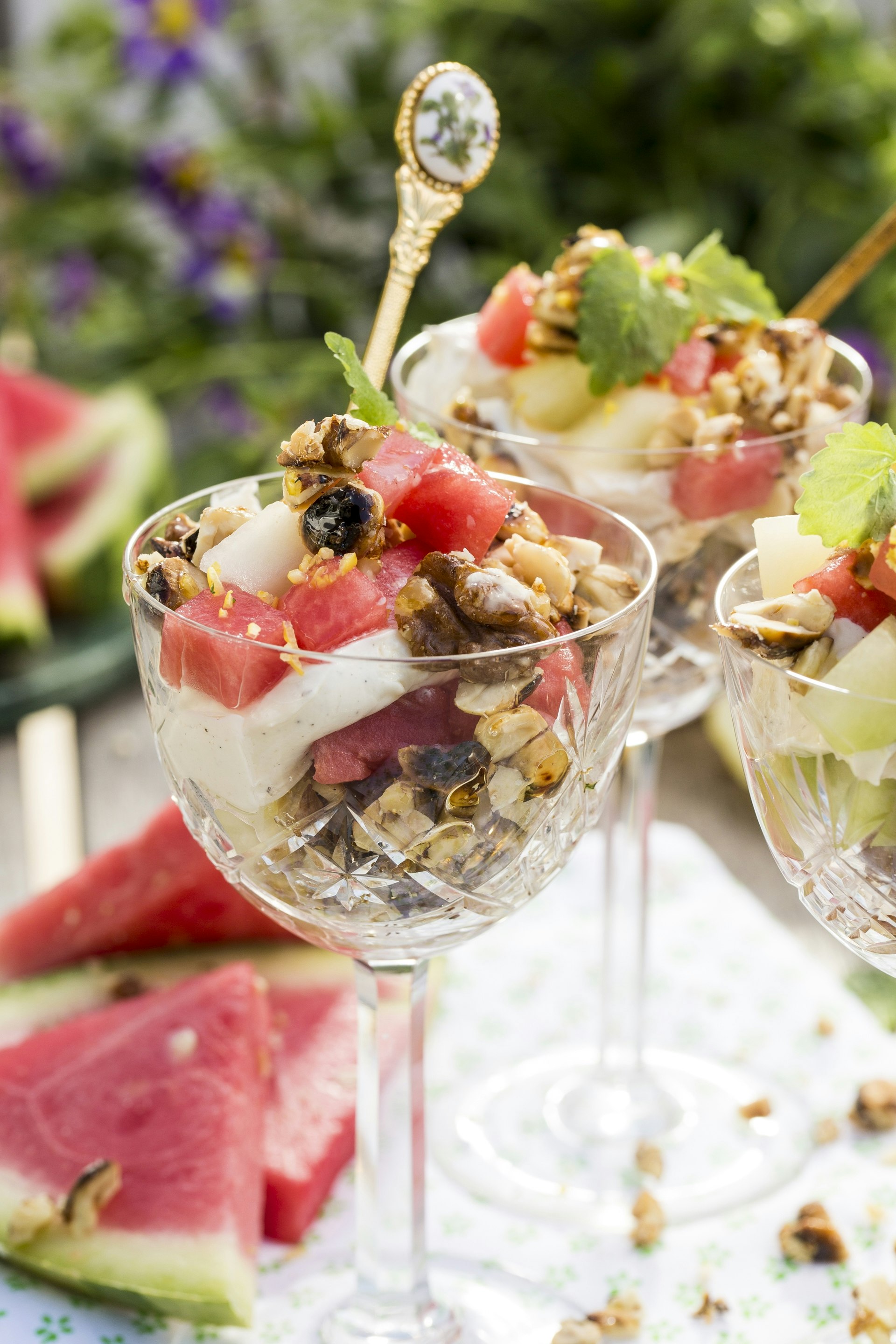 Somrig cheesecake med melon