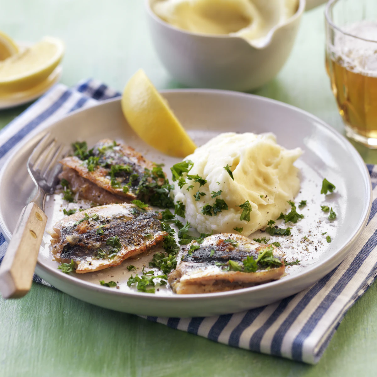 Stekt strömming med potatismos