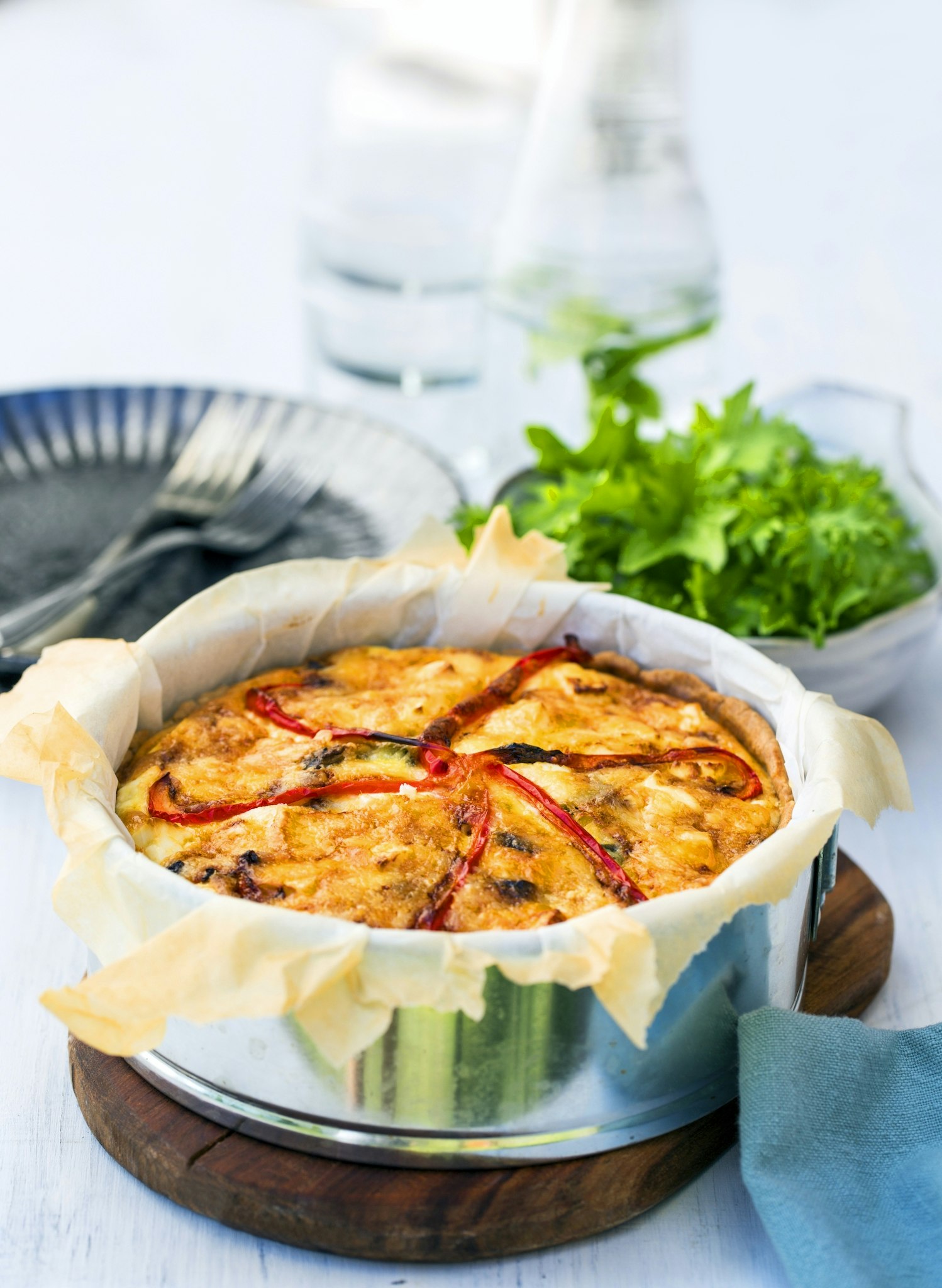 Svamppaj med fetaost och paprika