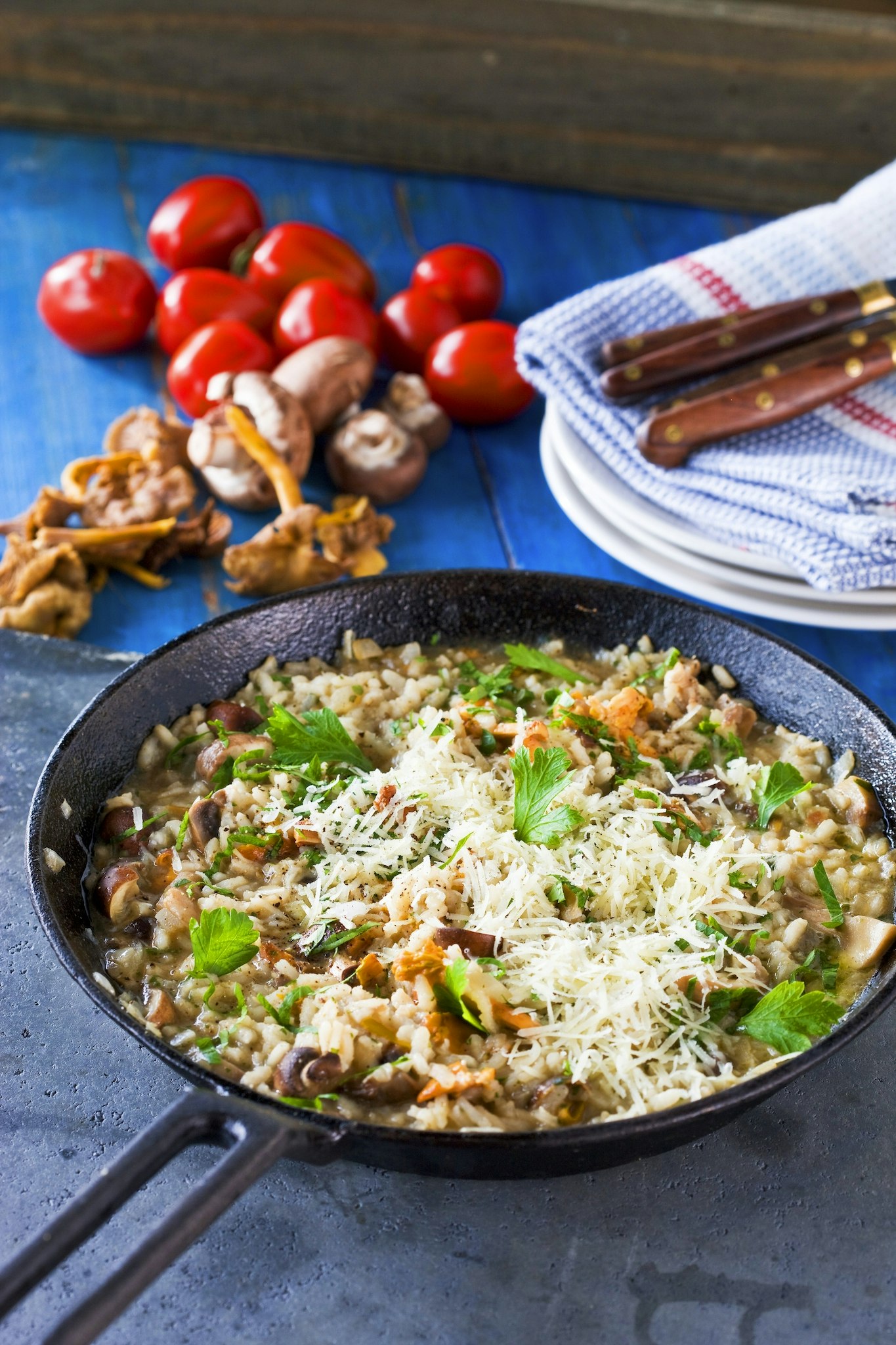 Svamprisotto med blandad svamp