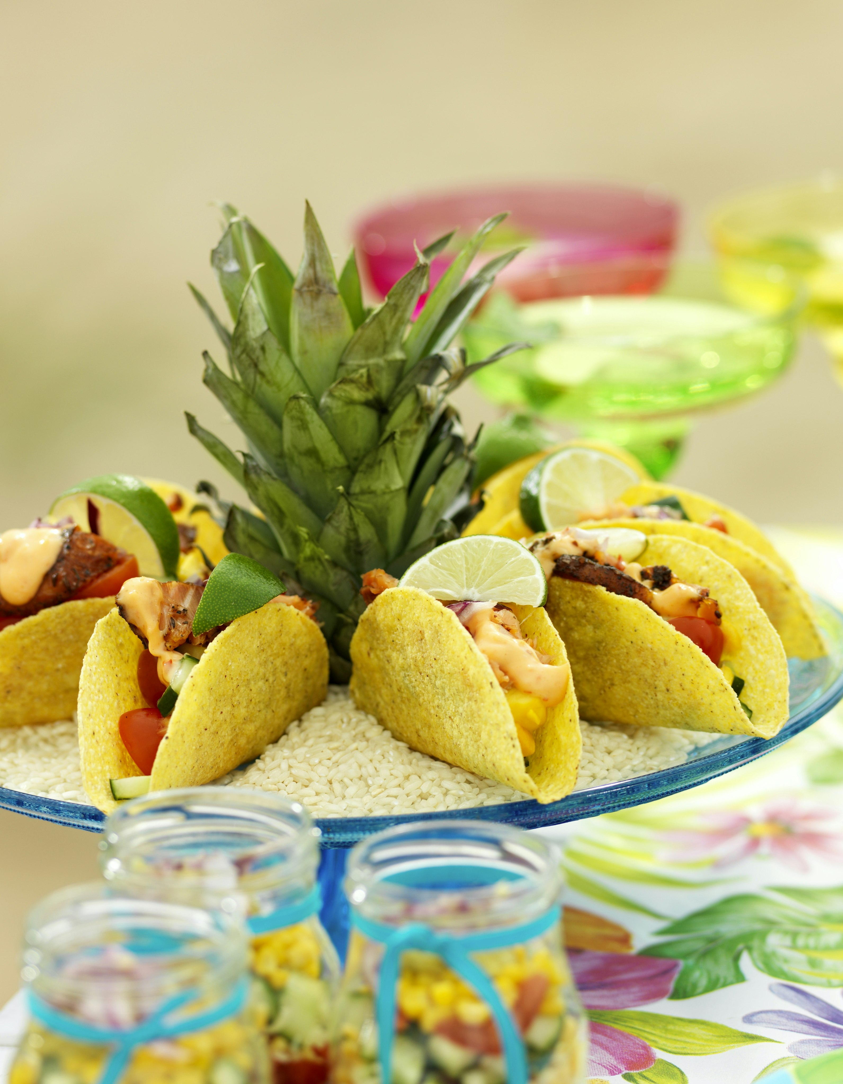 Tacos Med Rokt Lax Och Chipotlesas