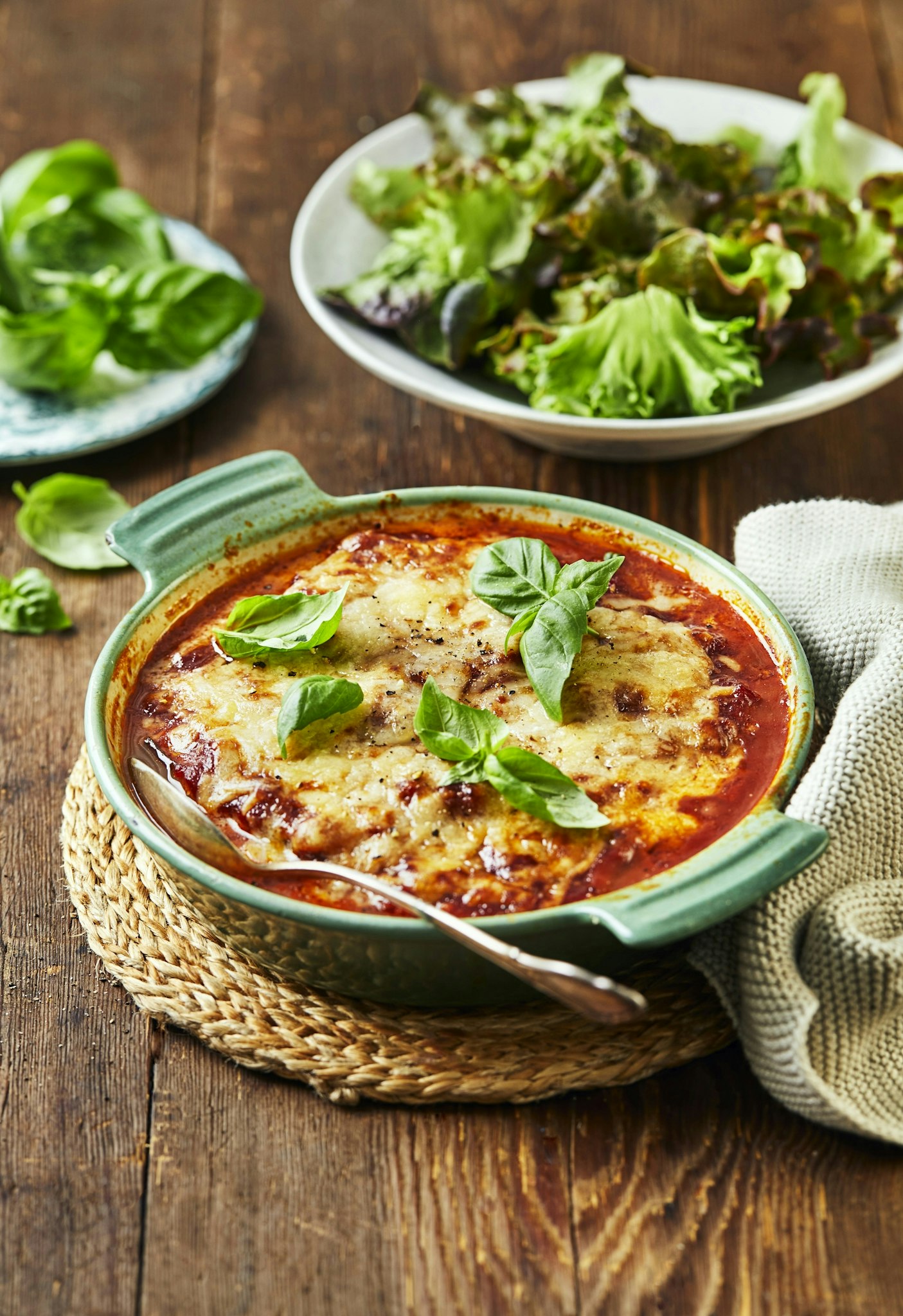 Tomat- och auberginegratäng med linser