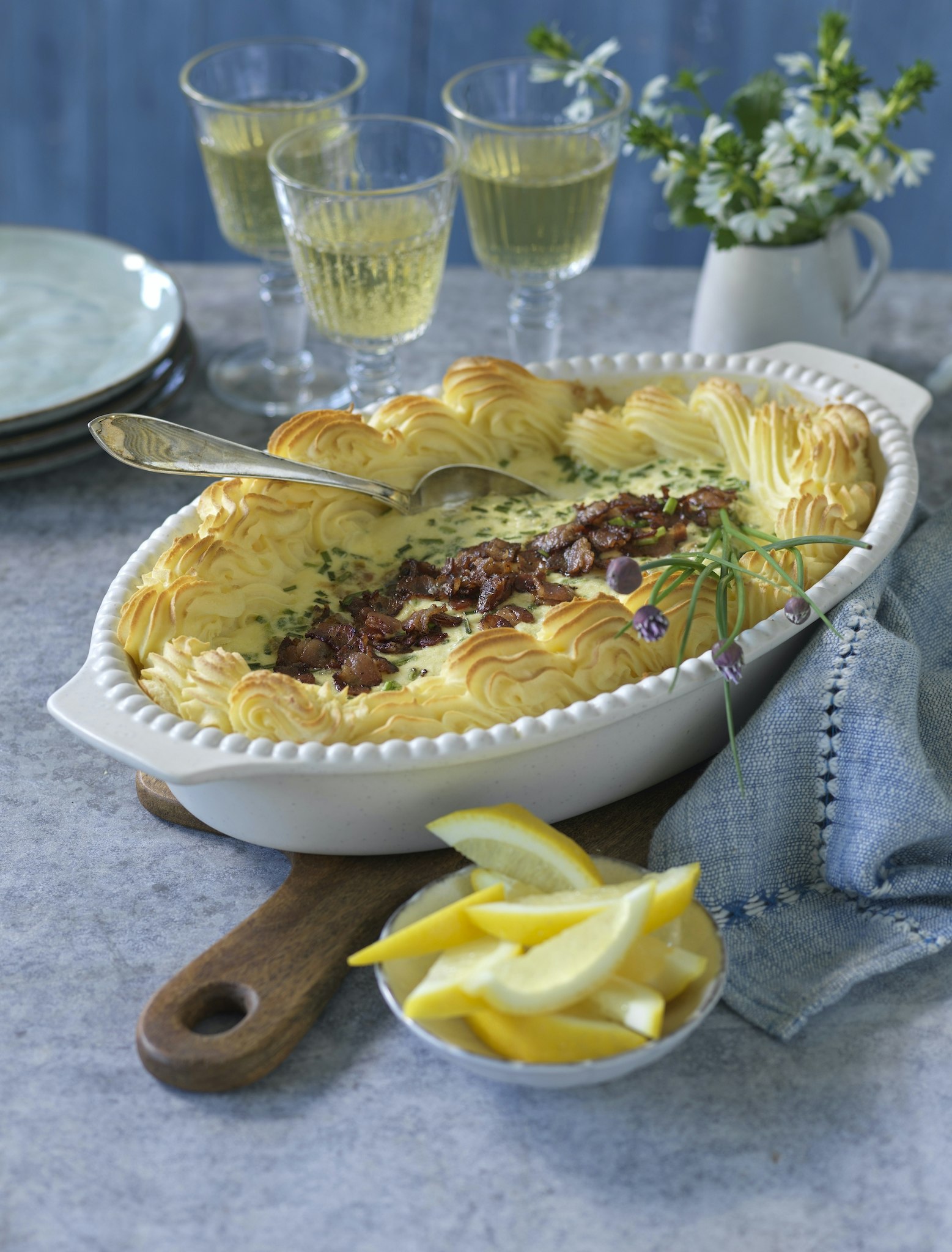 Torskgratäng med bacon