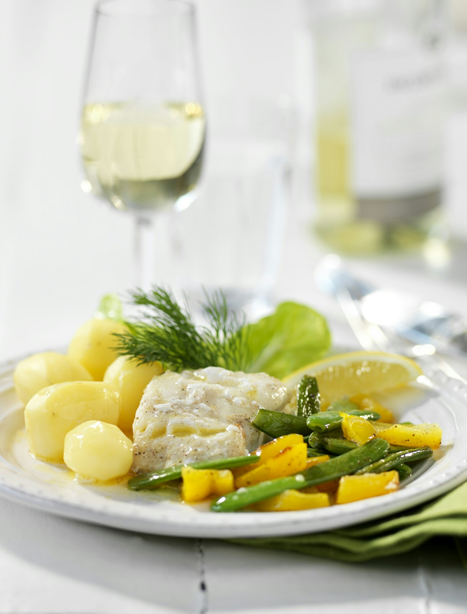 Torskrygg med smörsky och grönsaksmix