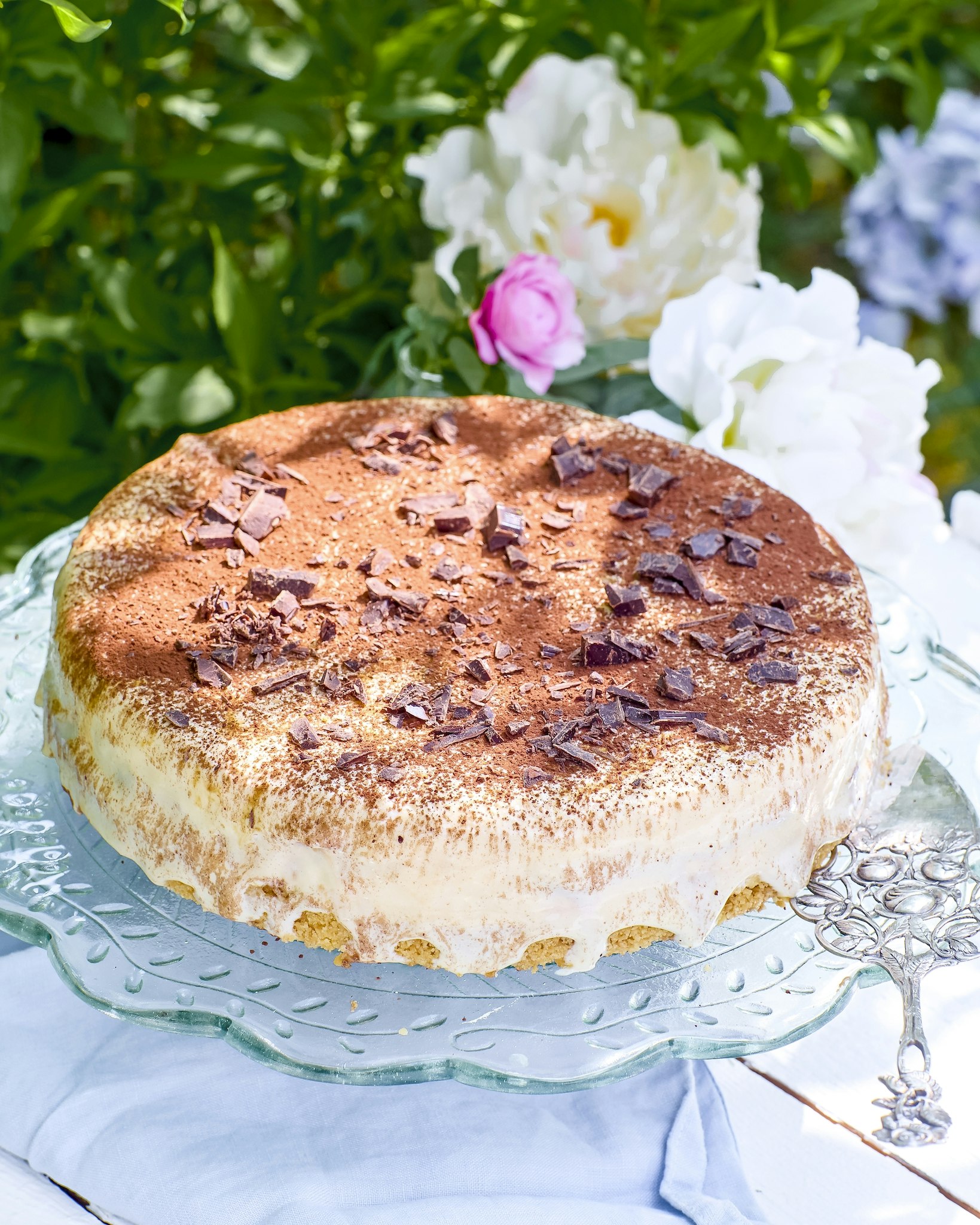 Tiramisu-cheesecake med choklad