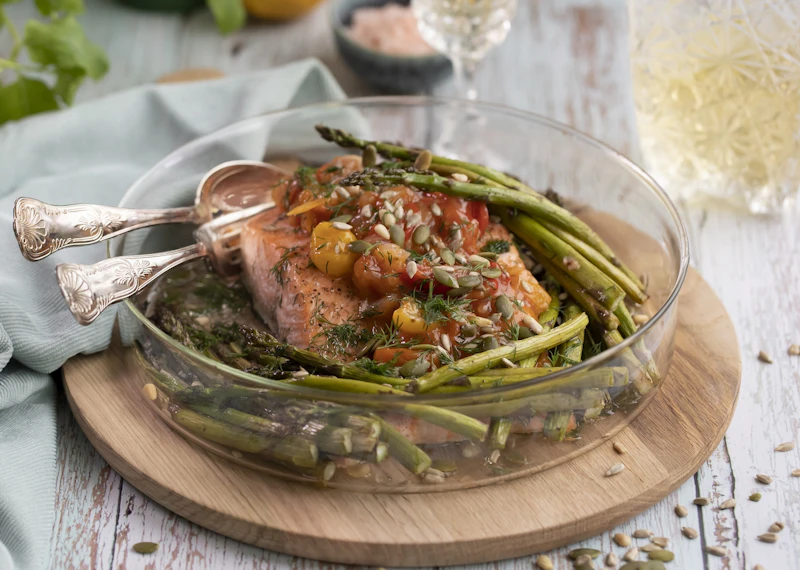 Ugnsbakad lax med tomatchutney