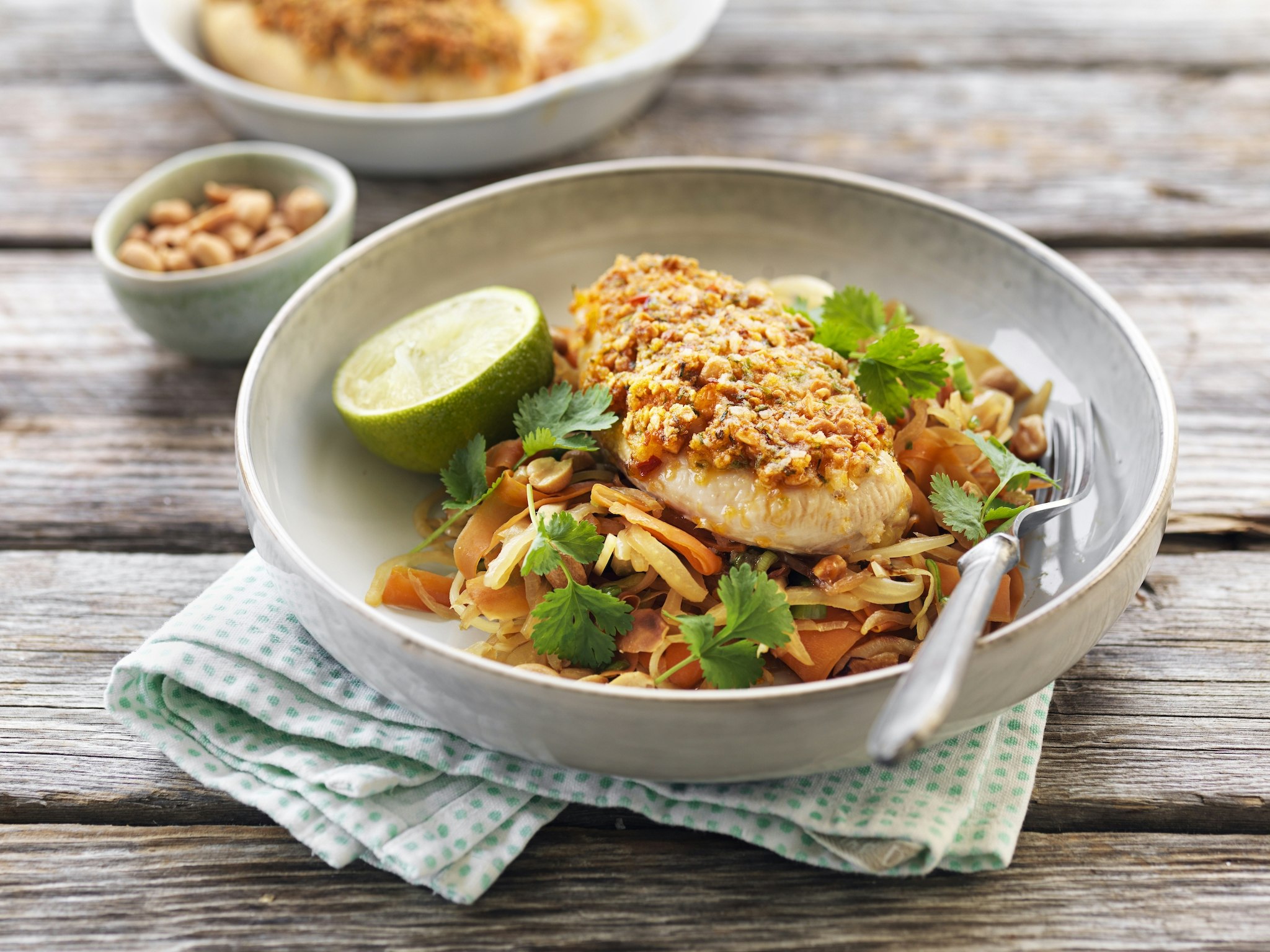 Ugnsrostad kyckling med vitkålsfräs