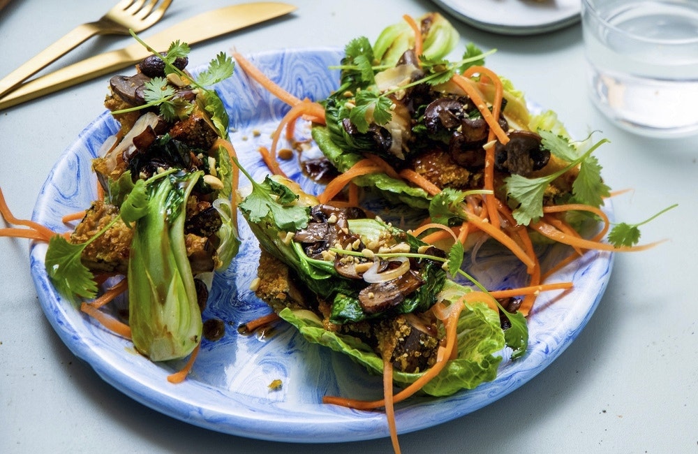 Veggie-taco med krispig aubergine