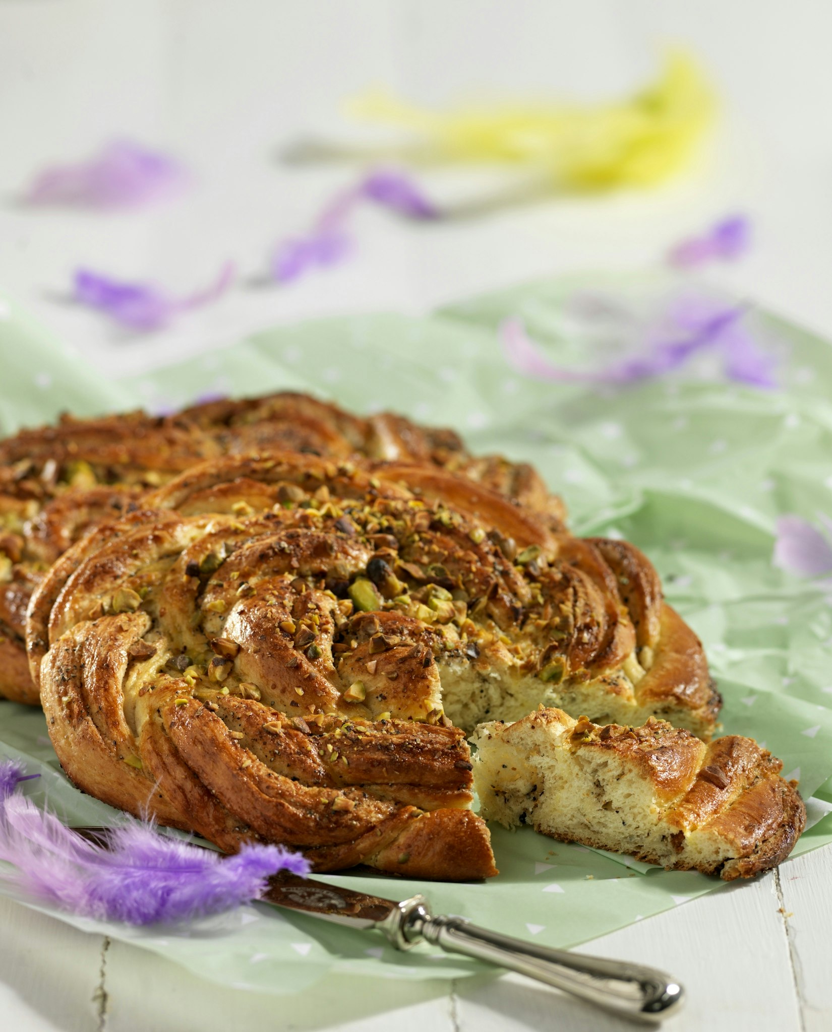 Vetebrödskrans med kardemumma